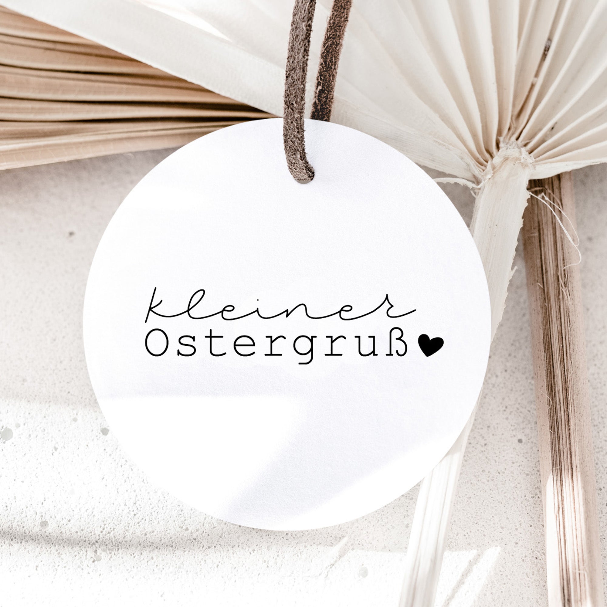 Stempel Ostern, Osterstempel, Textstempel kleiner Ostergruß, mit Herz, Osterkarte, Ostergeschenk