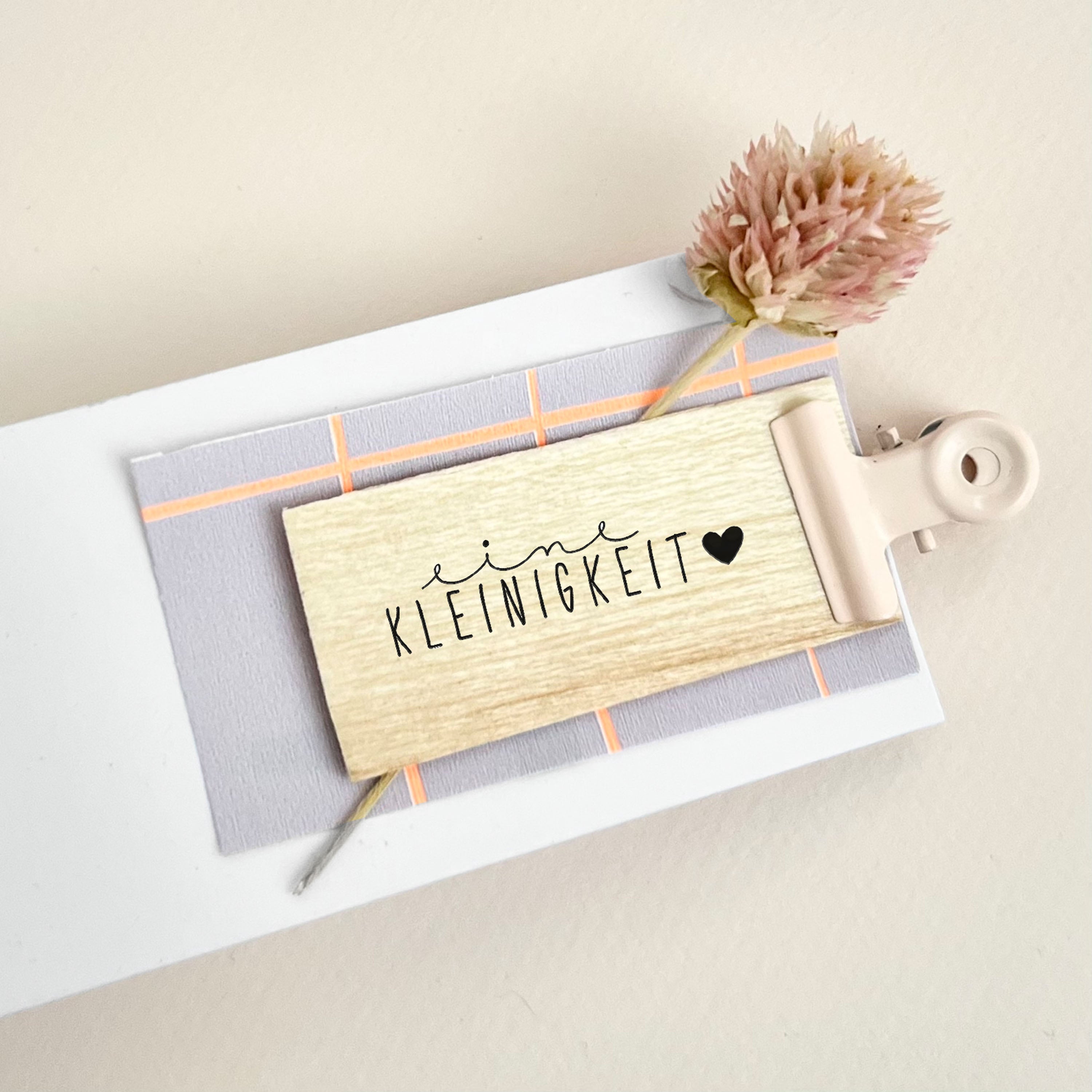 Stempel "eine Kleinigkeit" mit Herz, Stempel Geschenk, Stempel Hochzeit