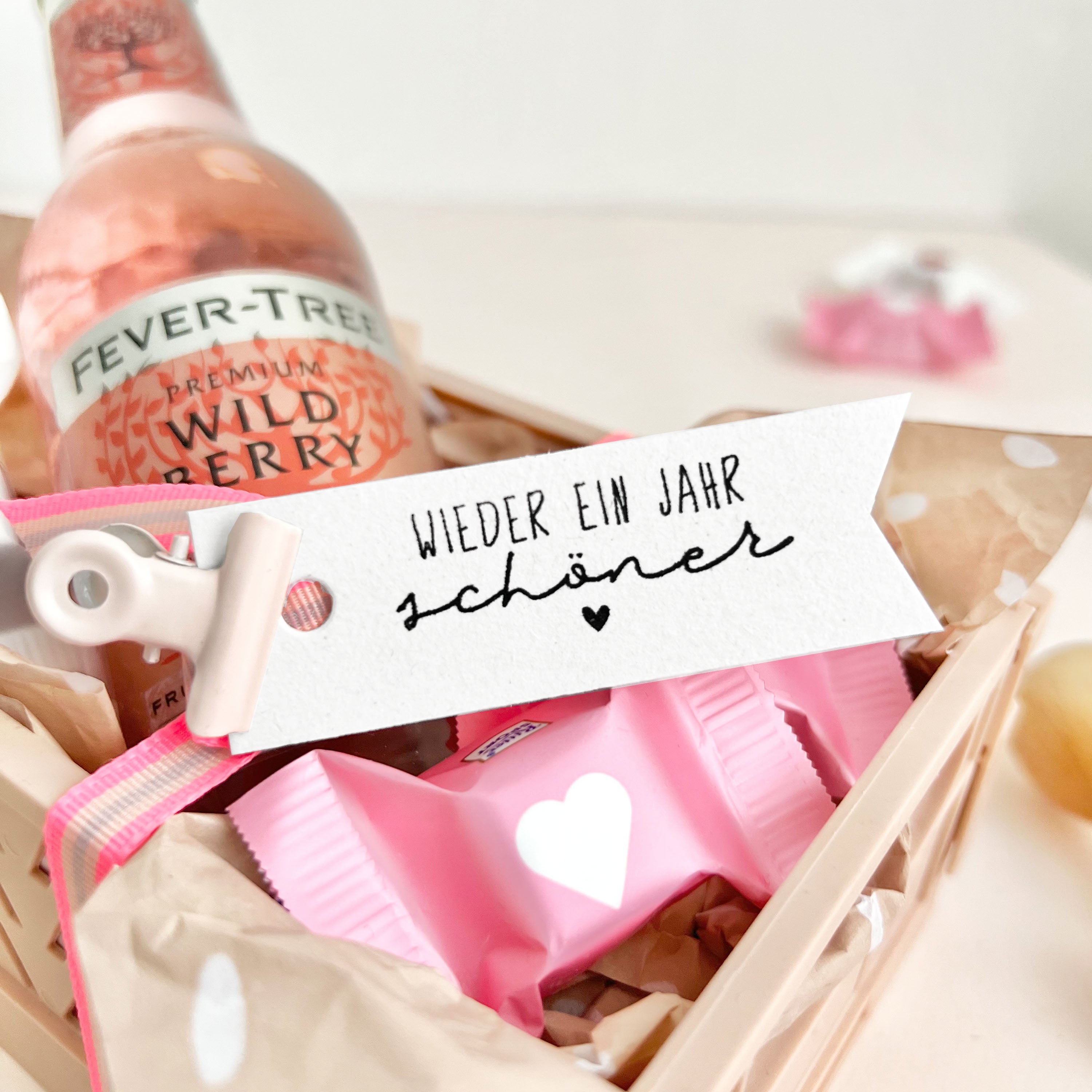 Stempel mit Text "wieder ein Jahr schöner", Stempel Geburtstag, Stempel DIY Geburtstagskarte, Geschenk für Freundin, Mitbringsel Geburtstag