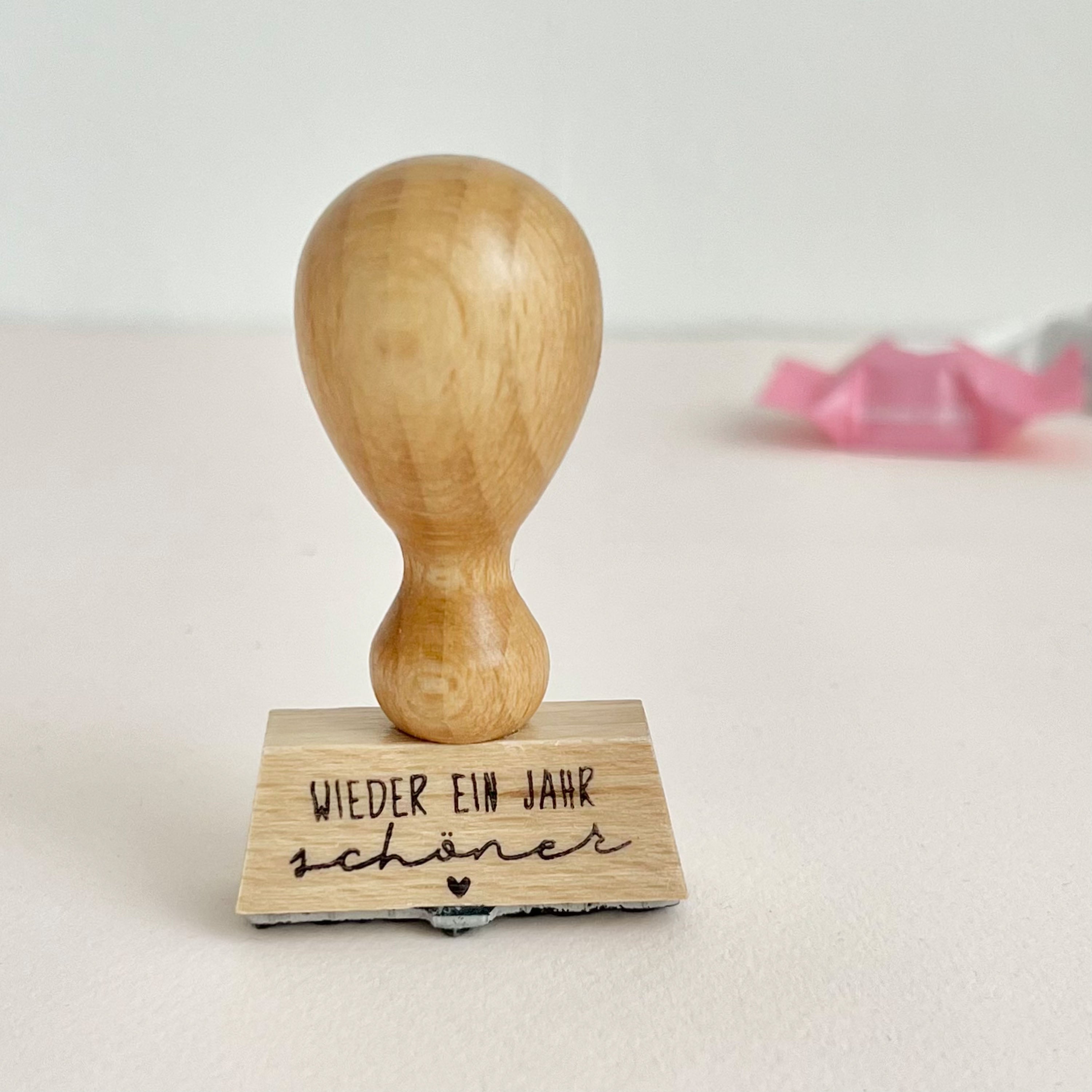 Stempel mit Text "wieder ein Jahr schöner", Stempel Geburtstag, Stempel DIY Geburtstagskarte, Geschenk für Freundin, Mitbringsel Geburtstag