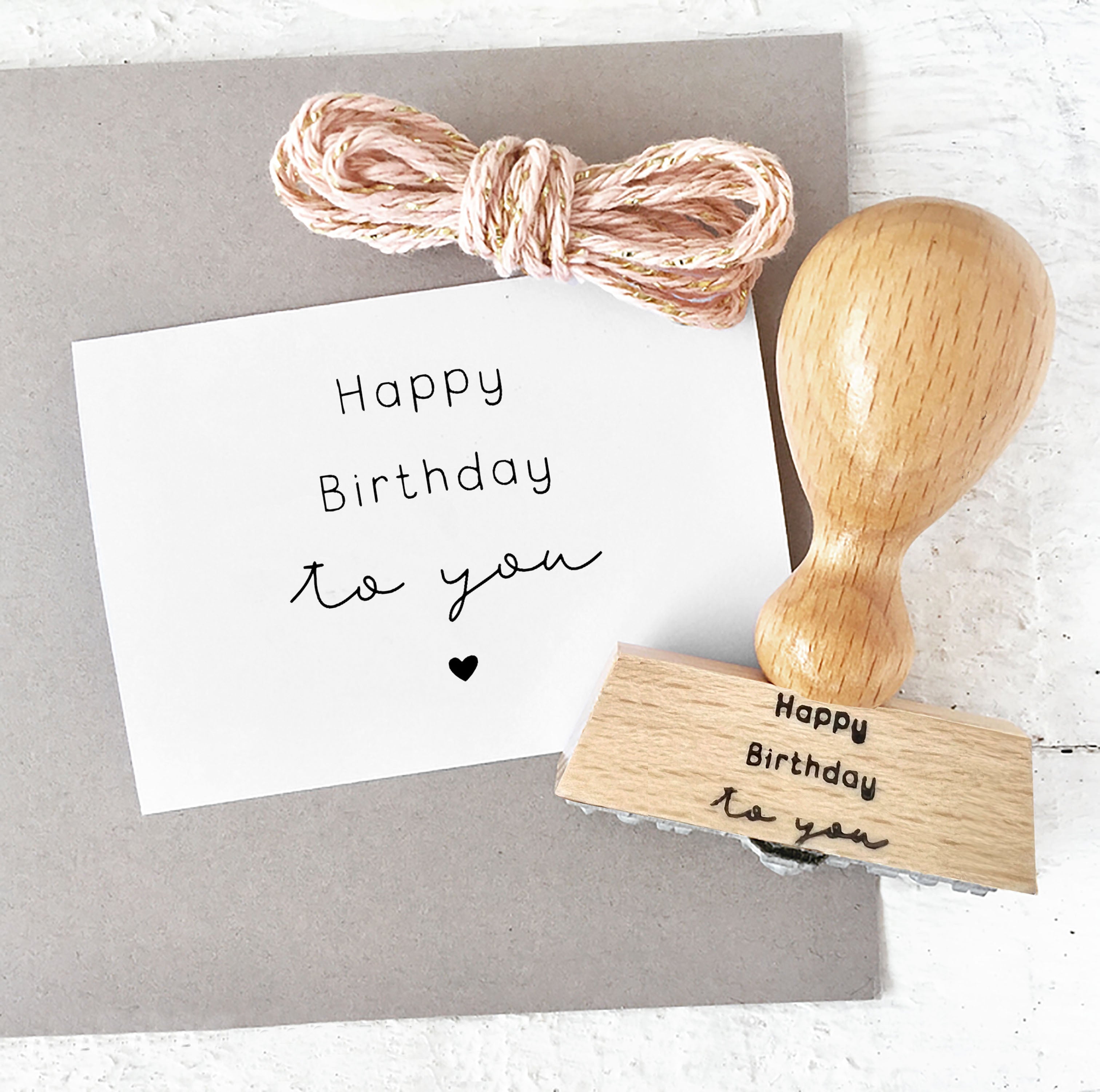STEMPEL Happy Birthday to you, mit Herz, Stempel Geburtstag