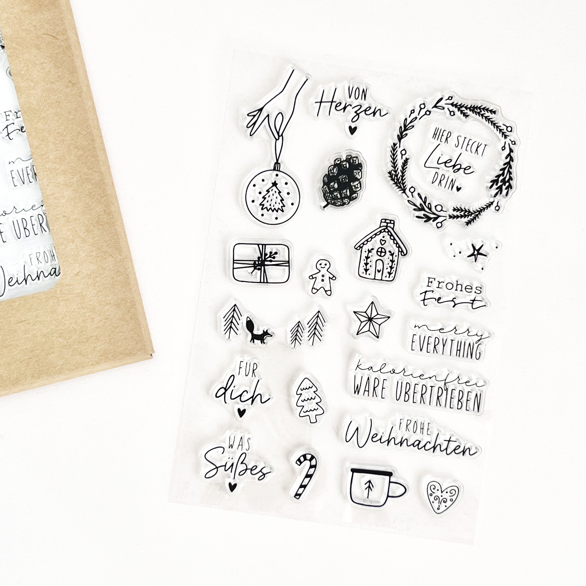 Stempelset - Weihnachten Wünsche & Motive - Set 01