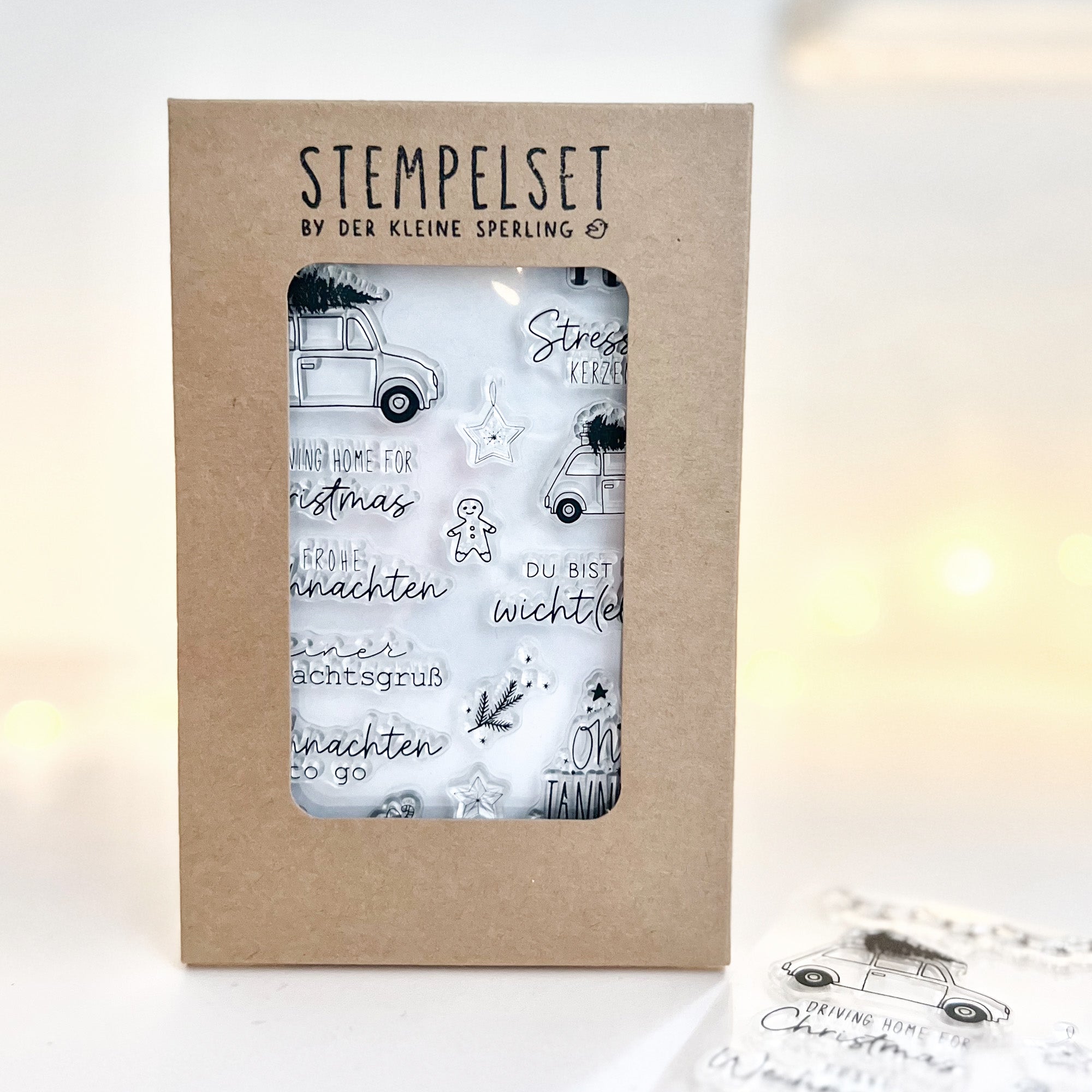 Stempelset - Weihnachten Wünsche & Motive - Weihnachtsauto