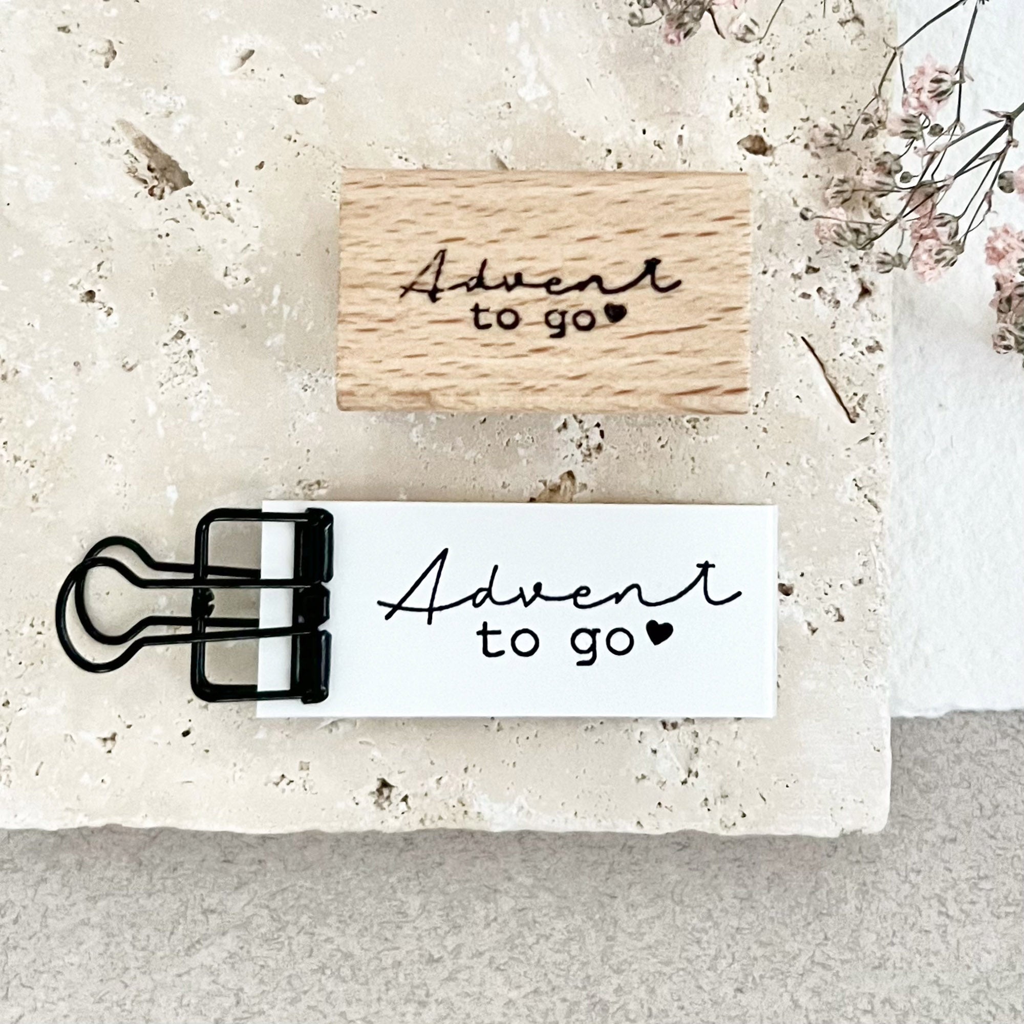 Stempel Advent to go, Stempel Weihnachten, Weihnachtsstempel