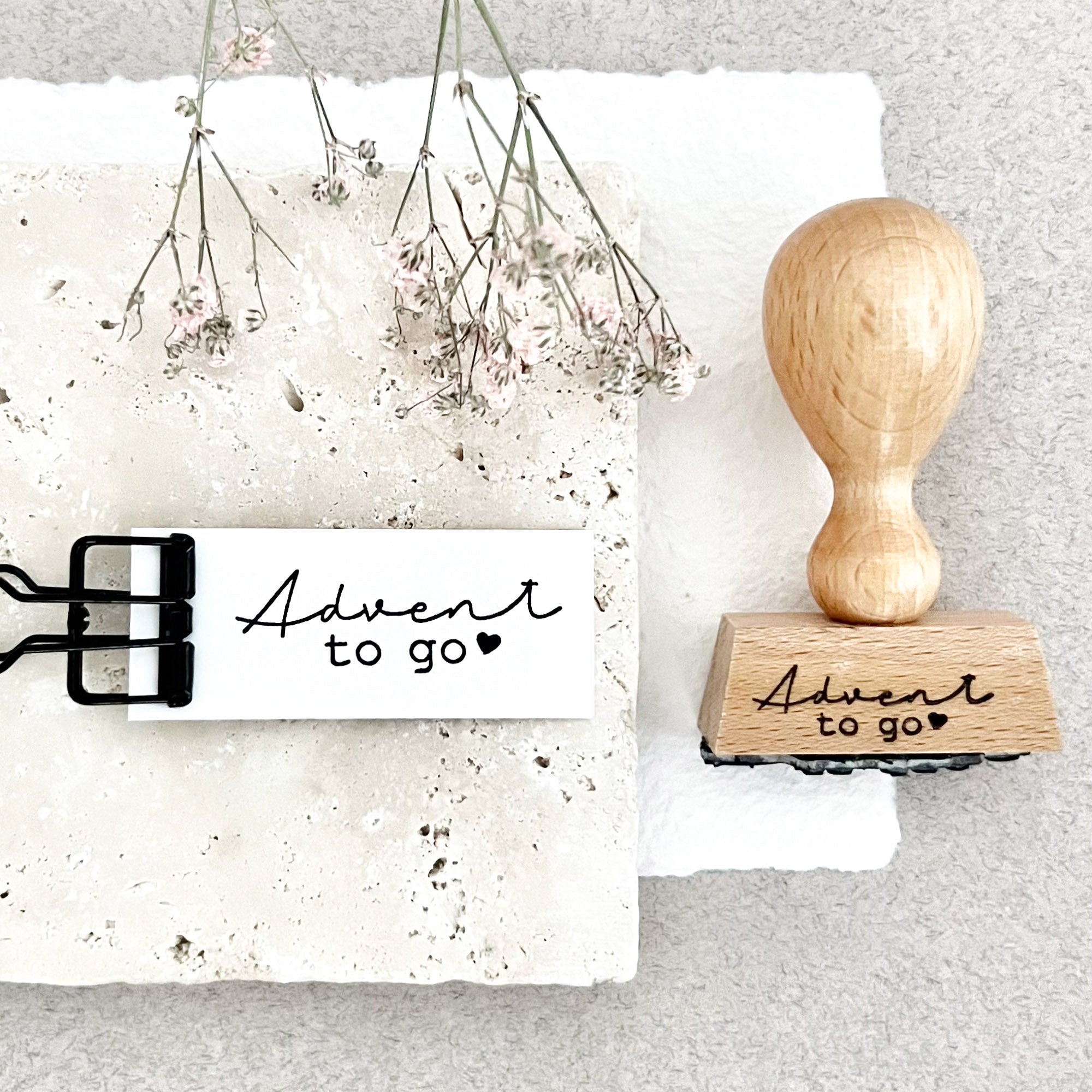 Stempel Advent to go, Stempel Weihnachten, Weihnachtsstempel