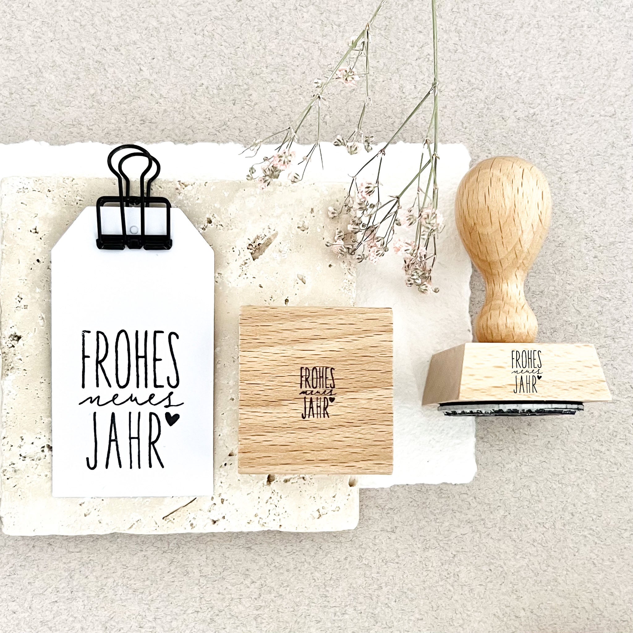 Stempel "frohes neues Jahr", Stempel Neujahr