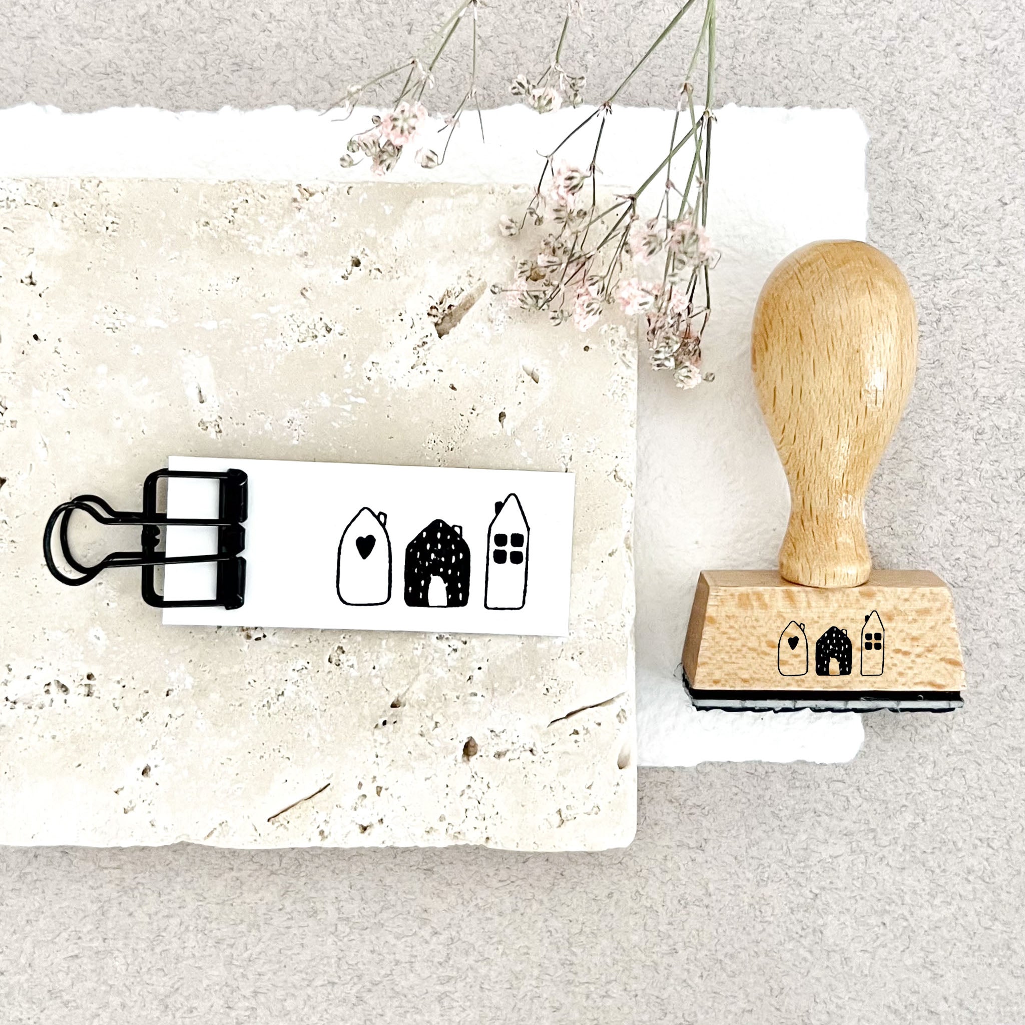 Stempel Weihnachten, Stempel Häuschen Motivstempel, Weihnachtsstempel, Stempel für Weihnachten, Scandi