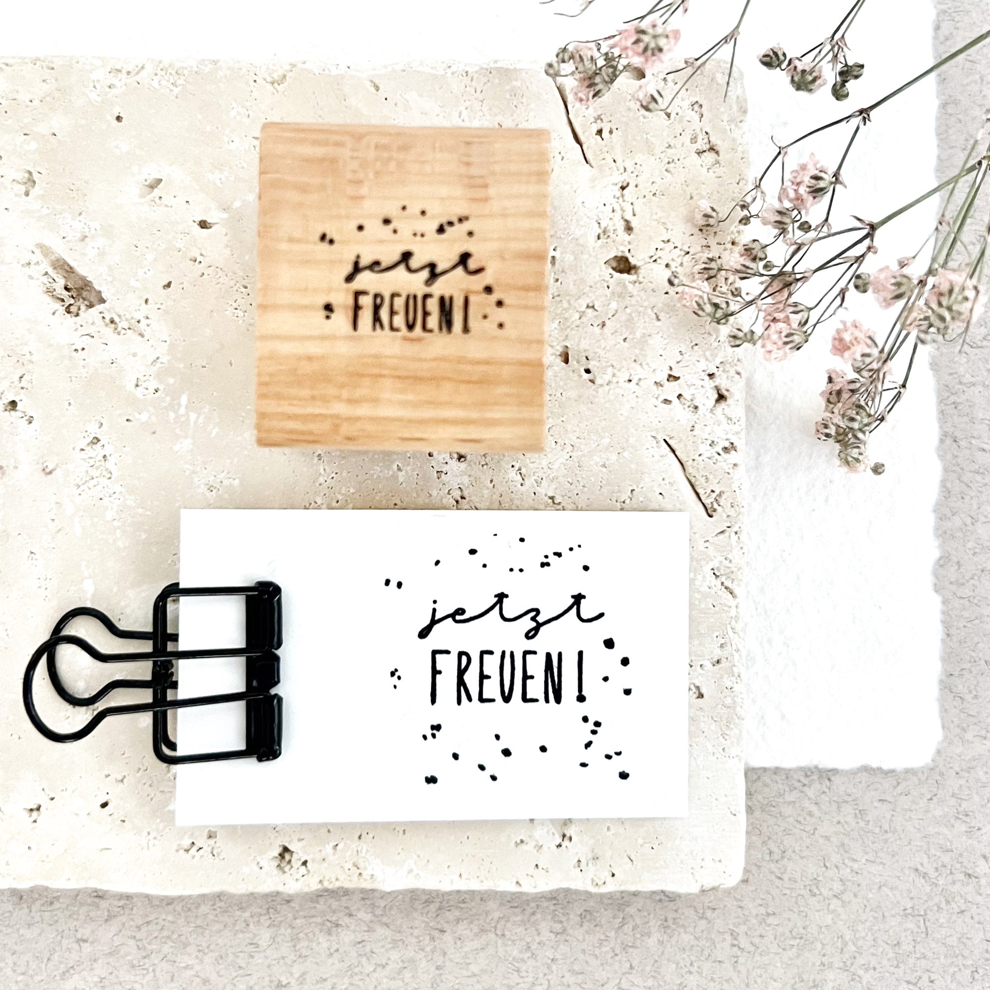 Stempel Weihnachten | Textstempel "jetzt FREUEN!" | Weihnachtsstempel | Adventskalender