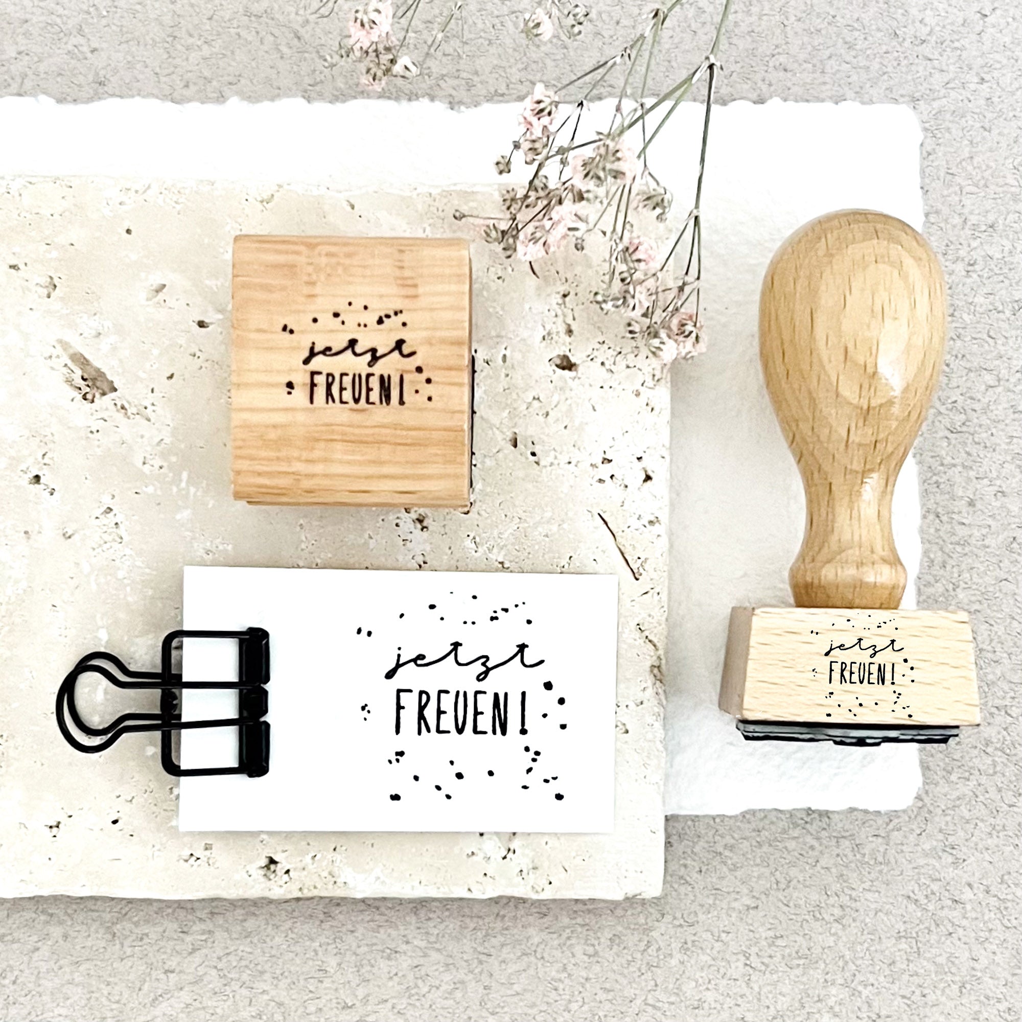 Stempel Weihnachten | Textstempel "jetzt FREUEN!" | Weihnachtsstempel | Adventskalender