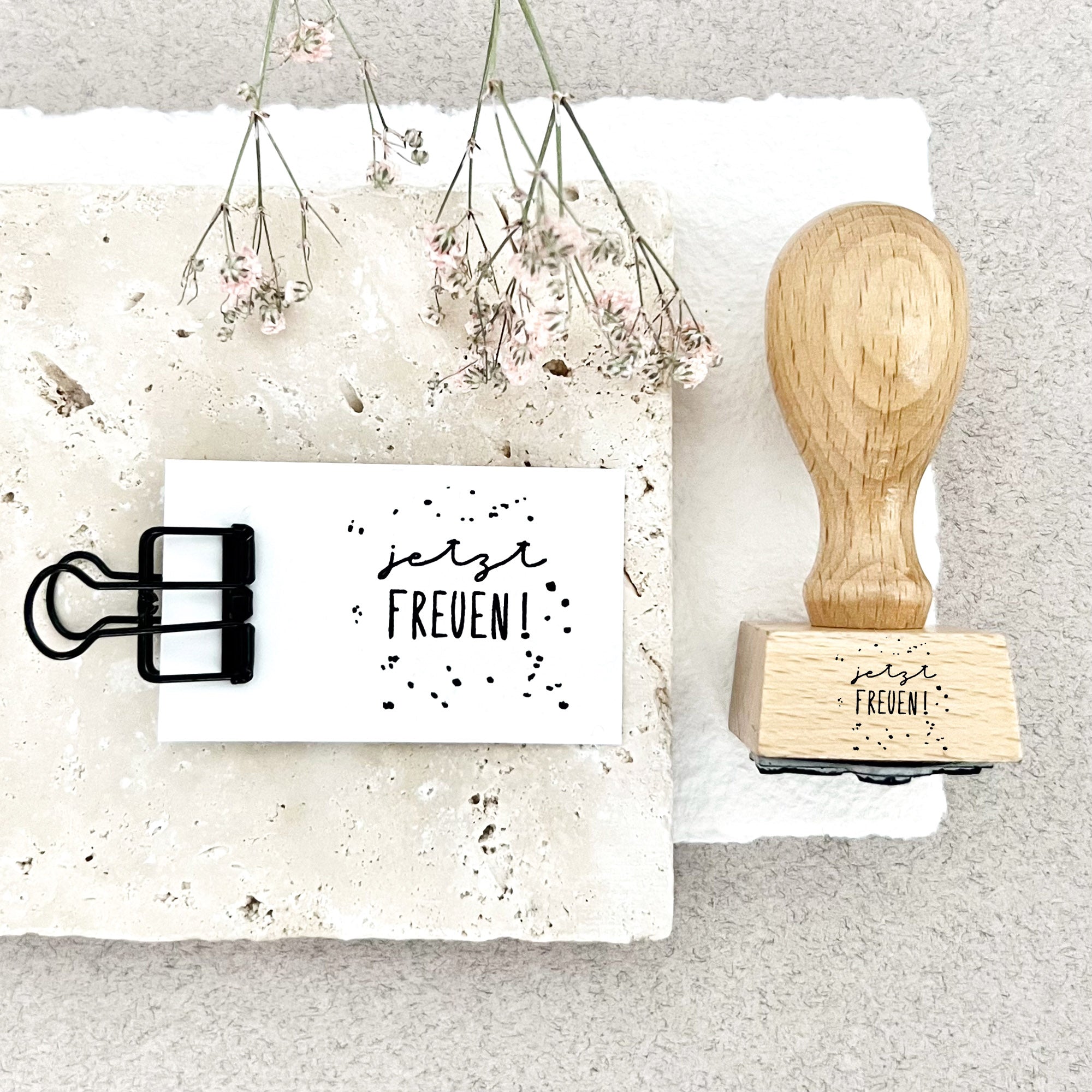 Stempel Weihnachten | Textstempel "jetzt FREUEN!" | Weihnachtsstempel | Adventskalender
