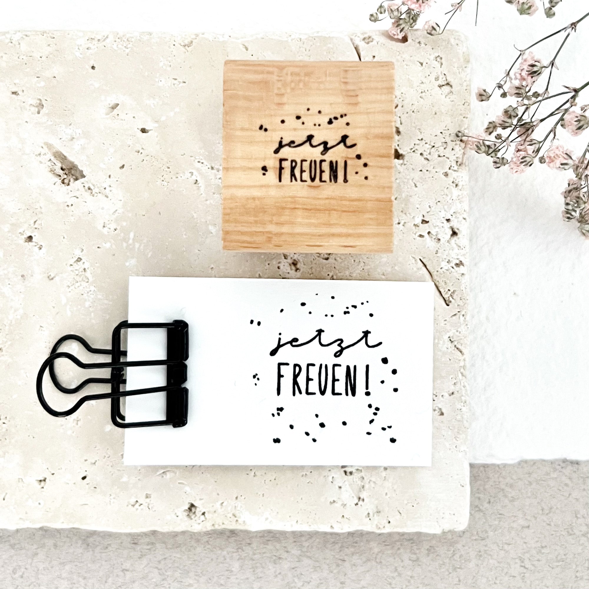 Stempel Weihnachten | Textstempel "jetzt FREUEN!" | Weihnachtsstempel | Adventskalender