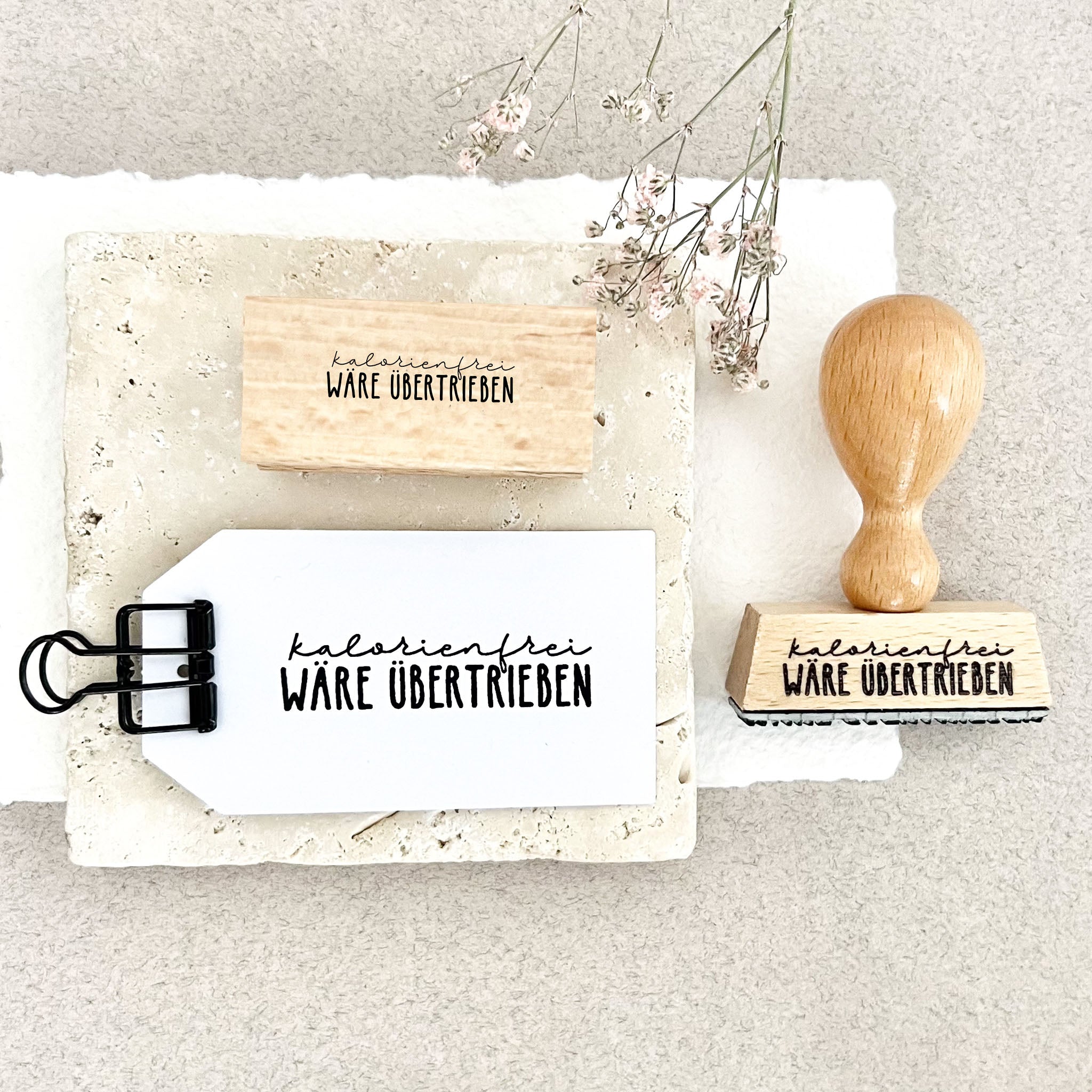 STEMPEL kalorienfrei wäre übertrieben | Stempel Weihnachten | Weihnachtsstempel | Plätzchen