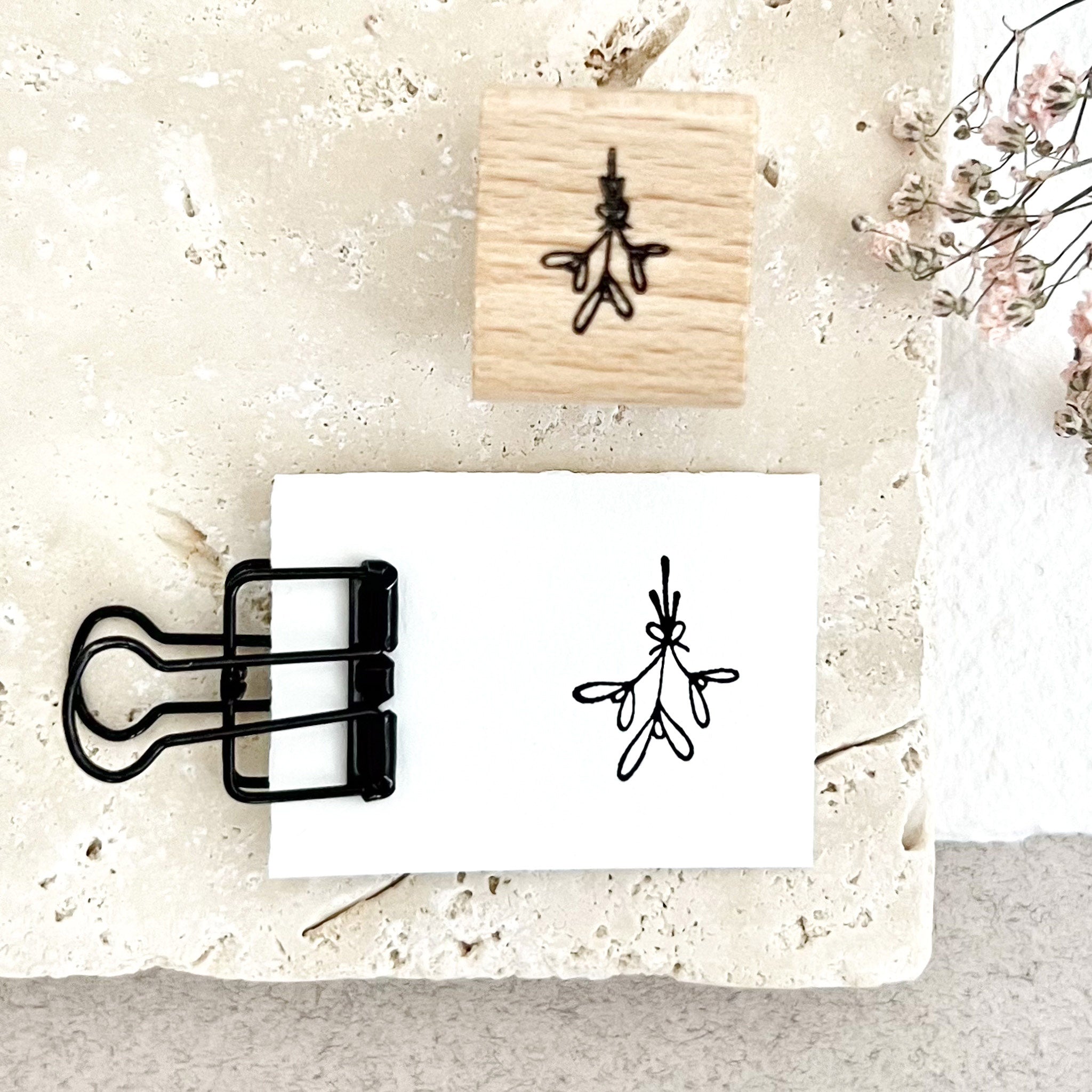 Stempel Weihnachten | Motivstempel Mistelzweig | Mistletoe | Weihnachtsstempel | Adventskalender