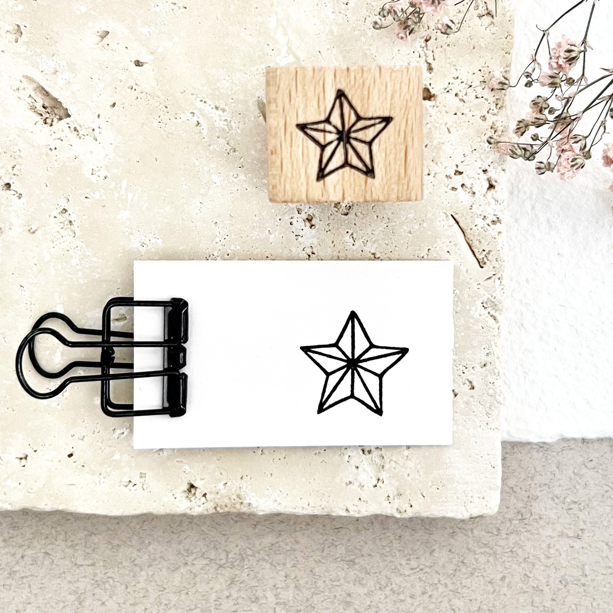 Stempel Weihnachten | Motivstempel Stern, Papierstern | Weihnachtsstempel | Adventskalender | Geburtstag
