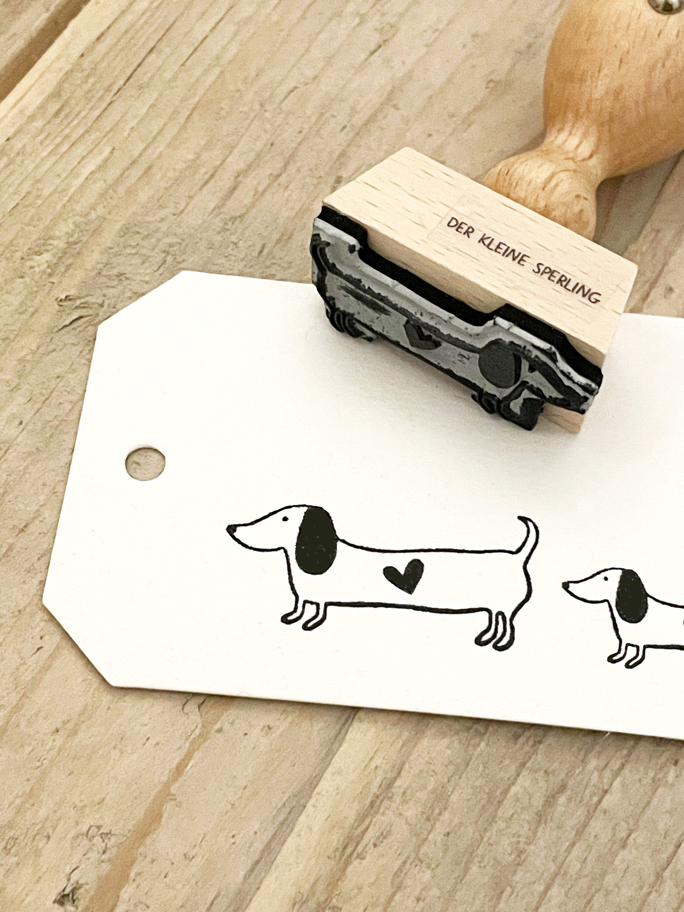 Stempel DACKEL | Stempel Hund | Kindergeburtstag | Schulanfang | Dachshund | Dackel mit Herz