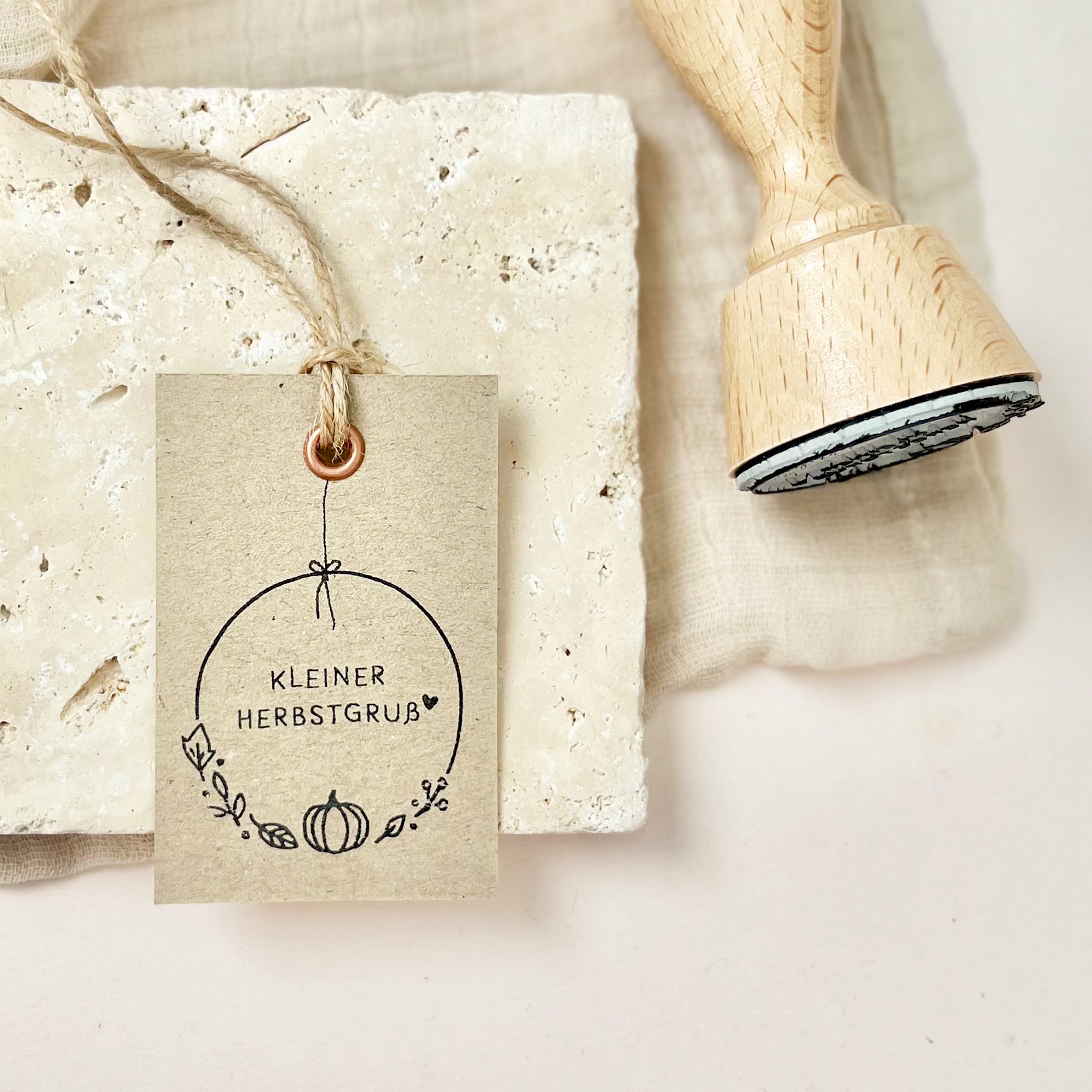 Stempel Herbst | Stempel kleiner Herbstgruß | Stempel Herbstkranz