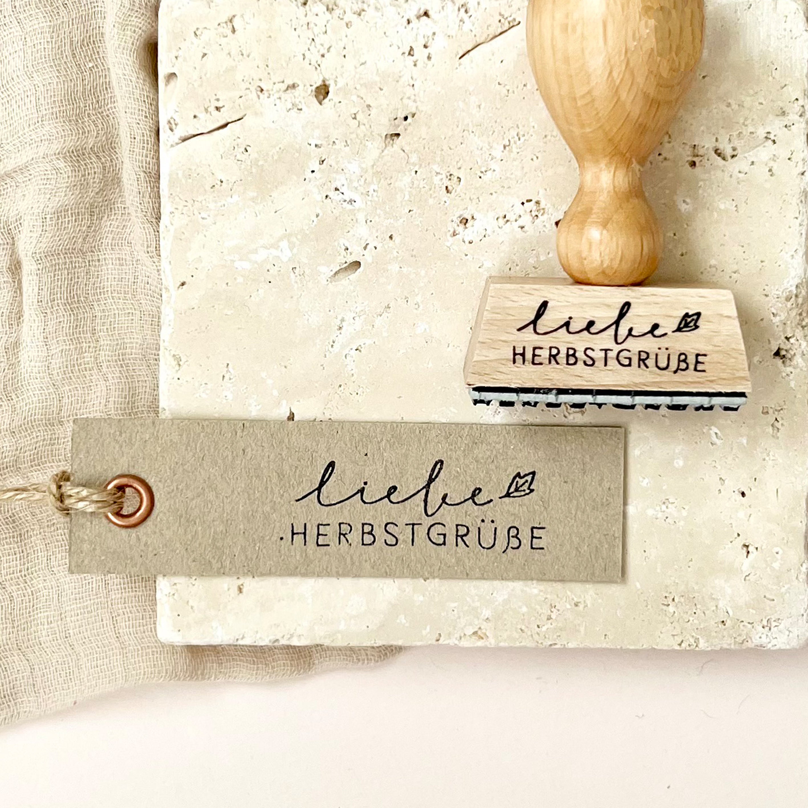 Stempel Herbst | Stempel liebe Herbstgrüße | Herbststempel