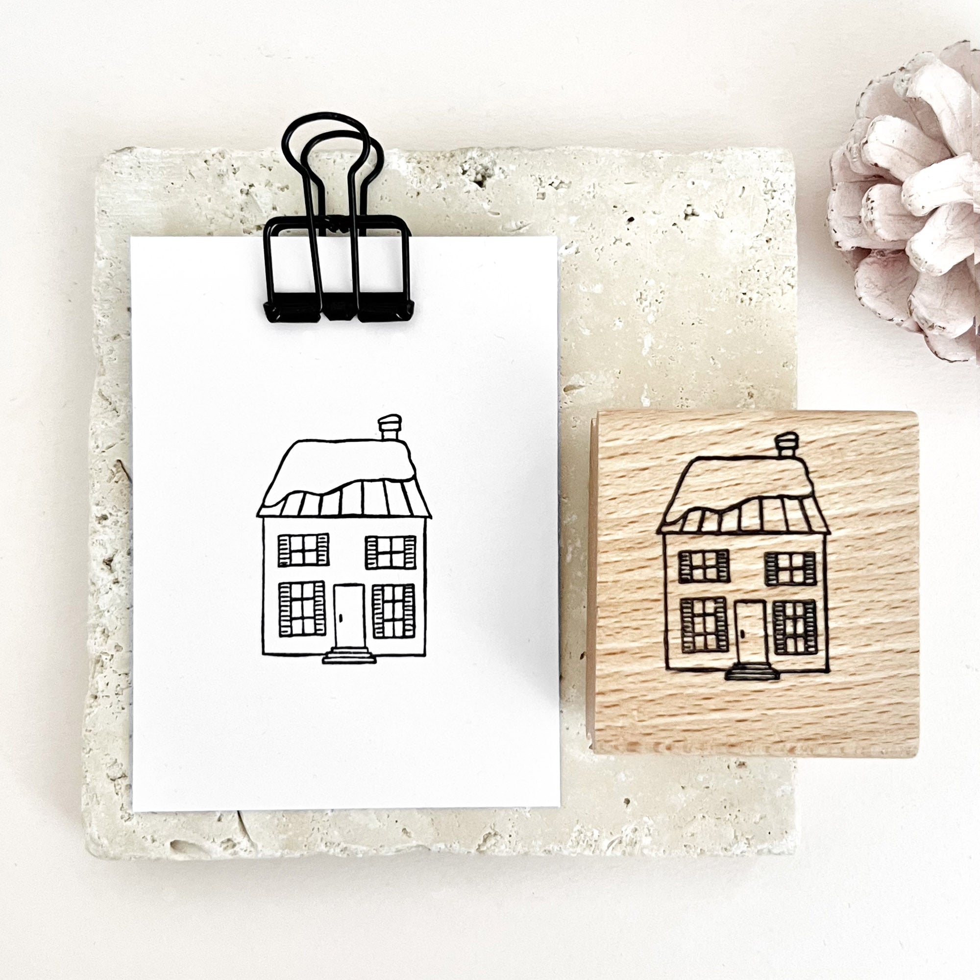 Stempel Weihnachtshaus | Weihnachtsstempel Häuser | Motivstempel Winterdorf Haus