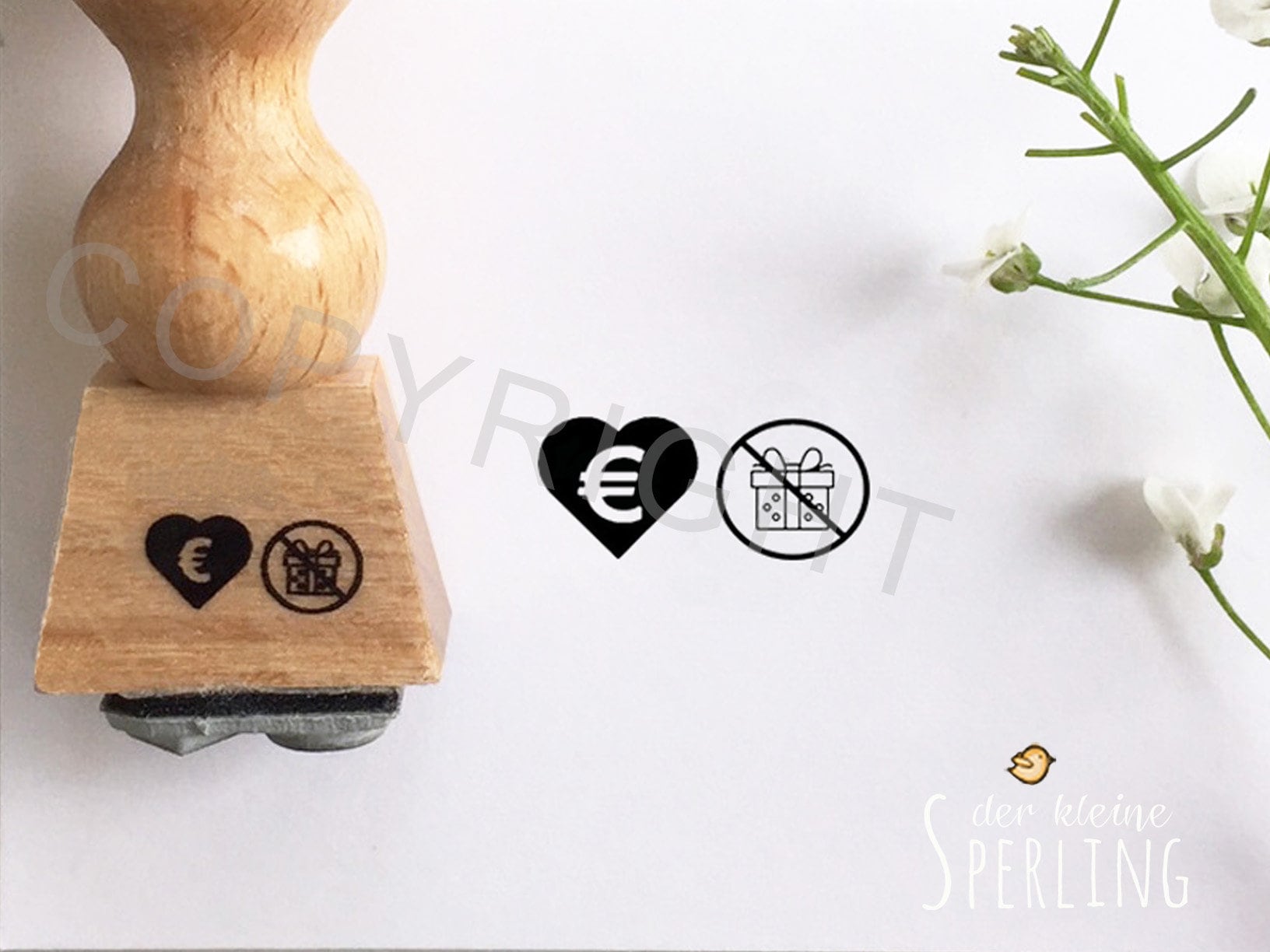 STEMPEL Symbole Geldgeschenk Hochzeitseinladung