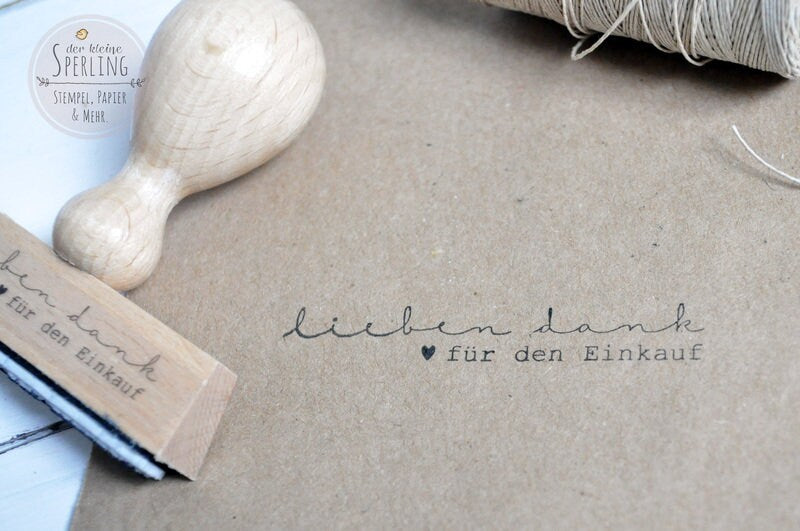 Stempel lieben Dank für den Einkauf