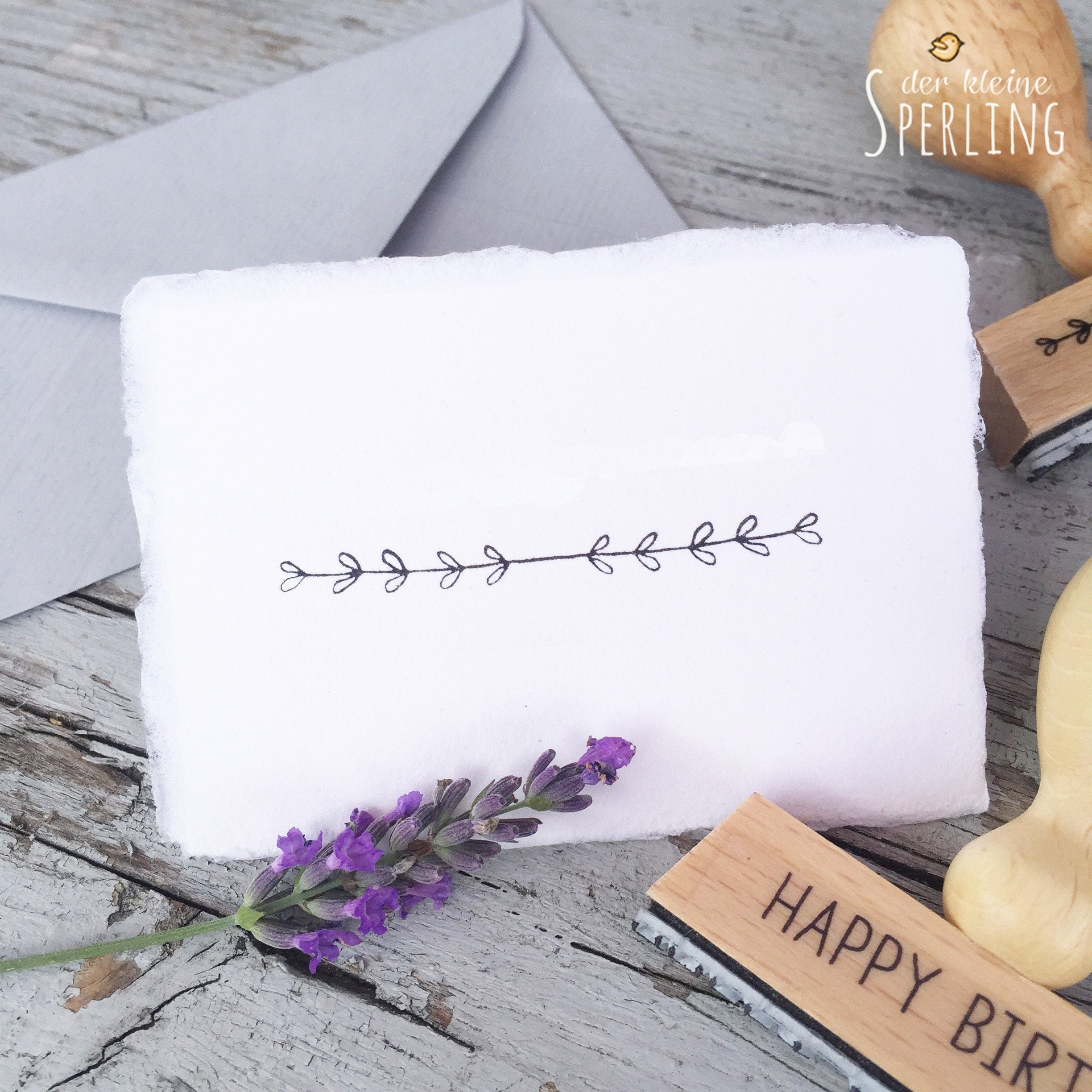 Stempel Blätterranke, Stempel für Hochzeit, Stempel Geburtstag