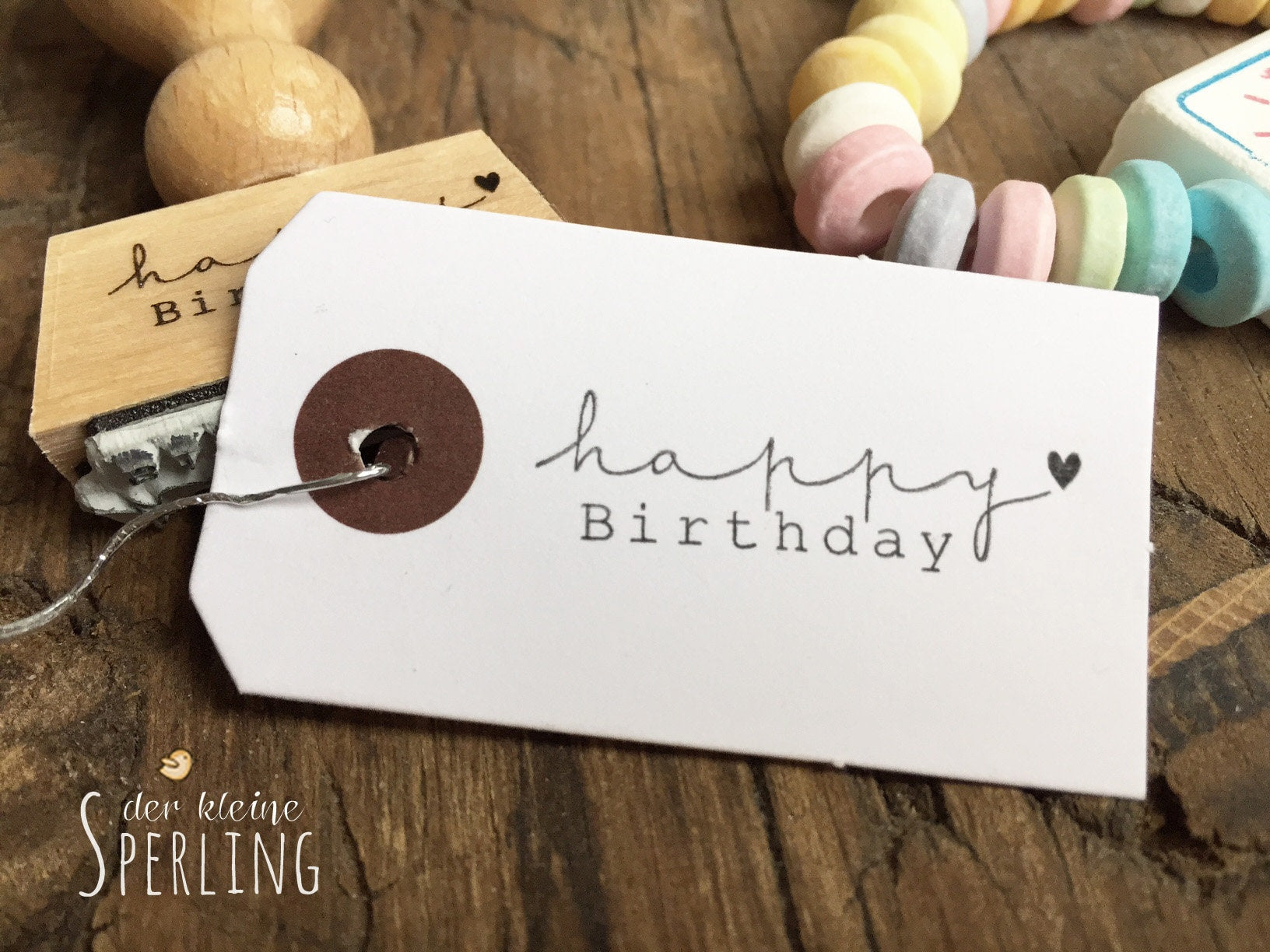 STEMPEL happy Birthday, mit Herz