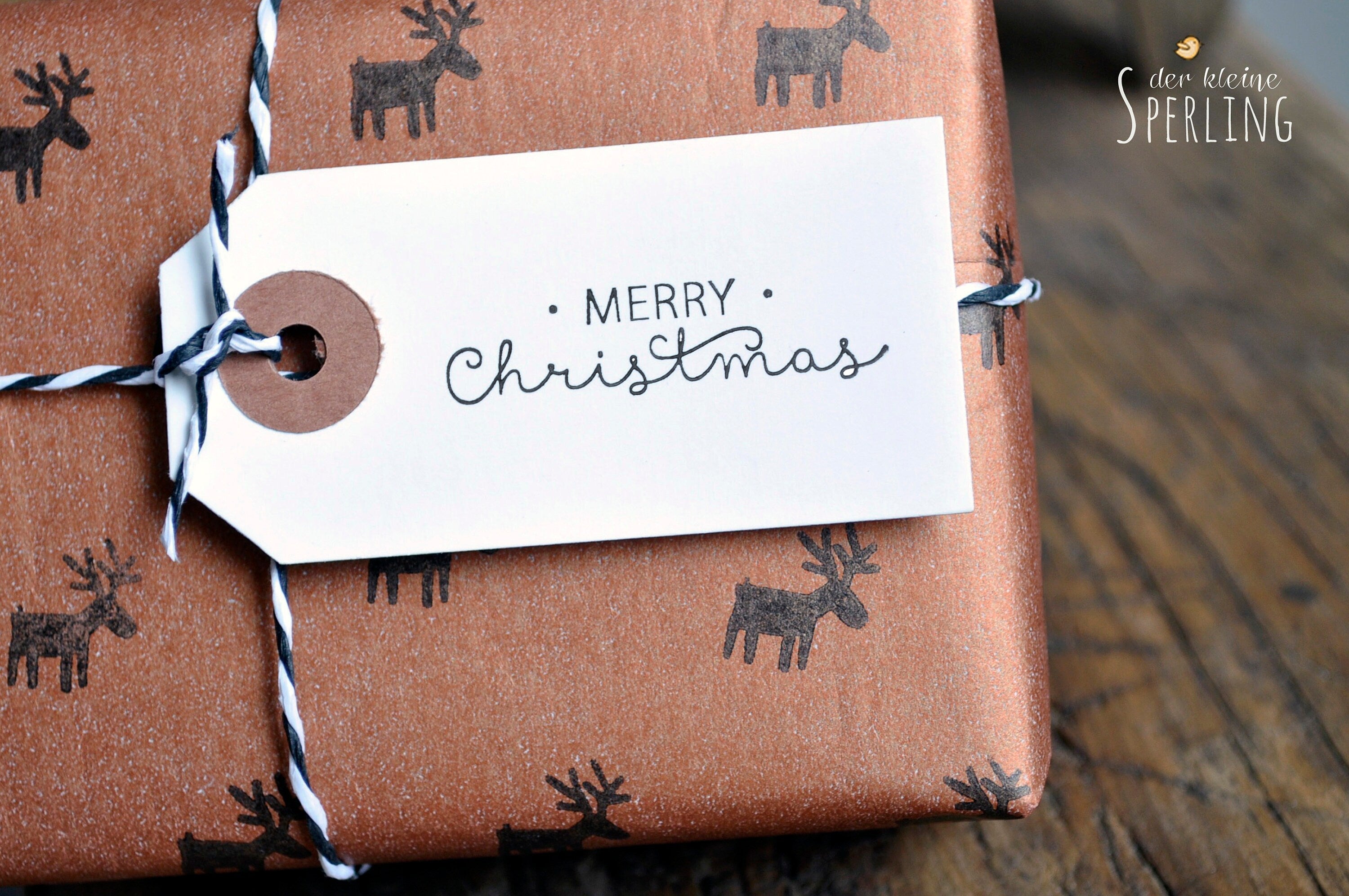 Stempel MERRY Christmas, Stempel Weihnachten, Weihnachtsstempel, Advent, Geschenkanhänger