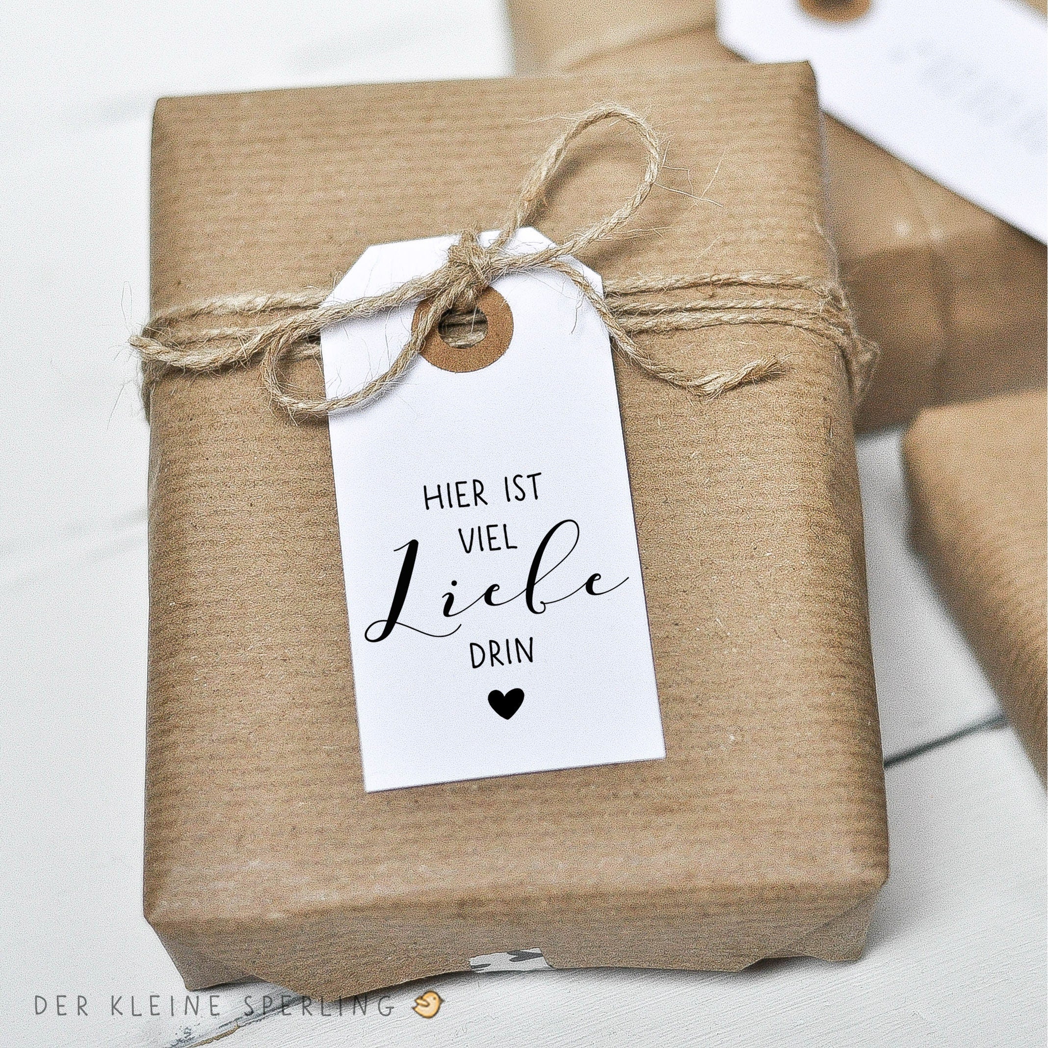Stempel Liebe, Hier ist viel Liebe drin, mit Herz, Geschenk, Verpackung, Hochzeit, Stempel Text, with love, wrapping