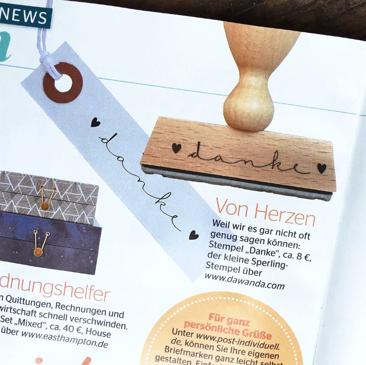 Stempel - danke mit Herz