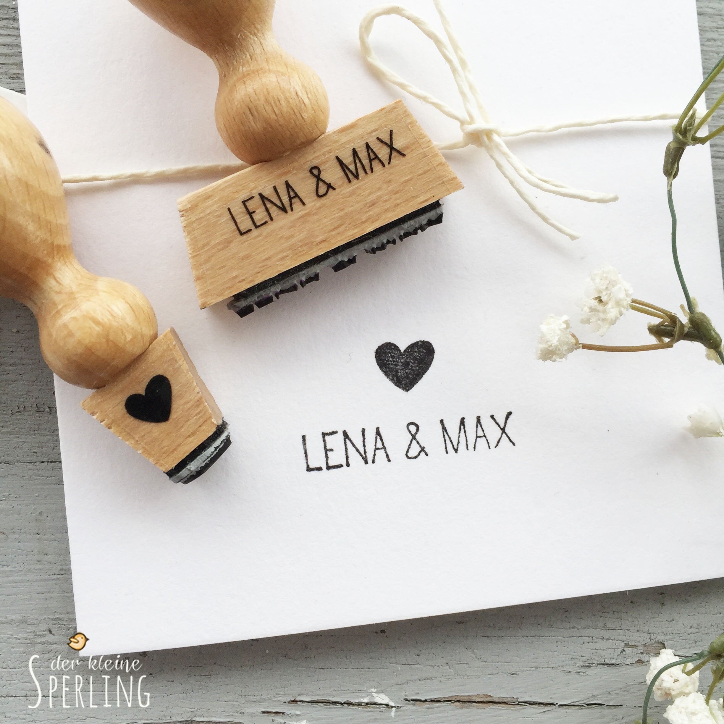 STEMPEL Namen & HERZ, Stempel für Hochzeit, Namensstempel, Hochzeitsstempel, Stempel Liebe, Hochzeitseinladung