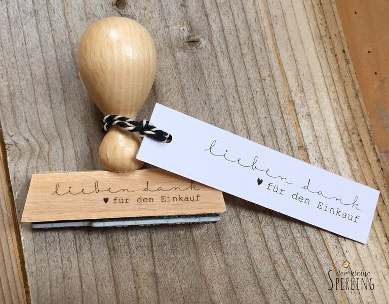 Stempel lieben Dank für den Einkauf