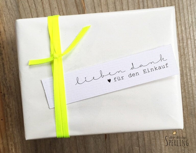 Stempel lieben Dank für den Einkauf