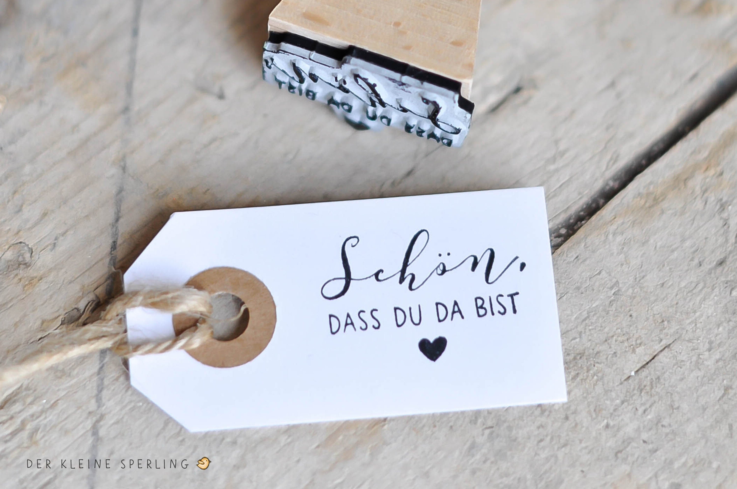 Stempel HOCHZEIT, Schön, dass du da bist, Herz, Hochzeitsstempel