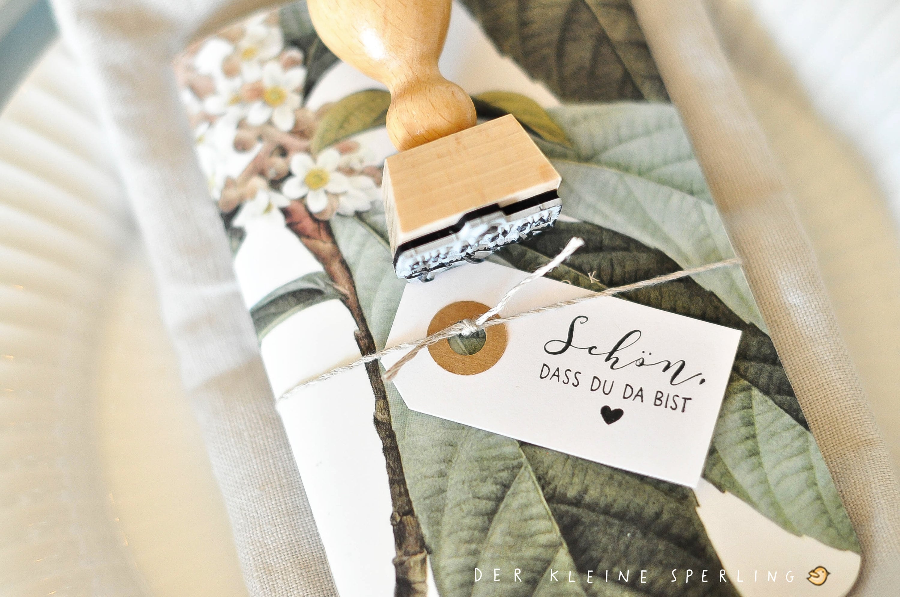 Stempel HOCHZEIT, Schön, dass du da bist, Herz, Hochzeitsstempel