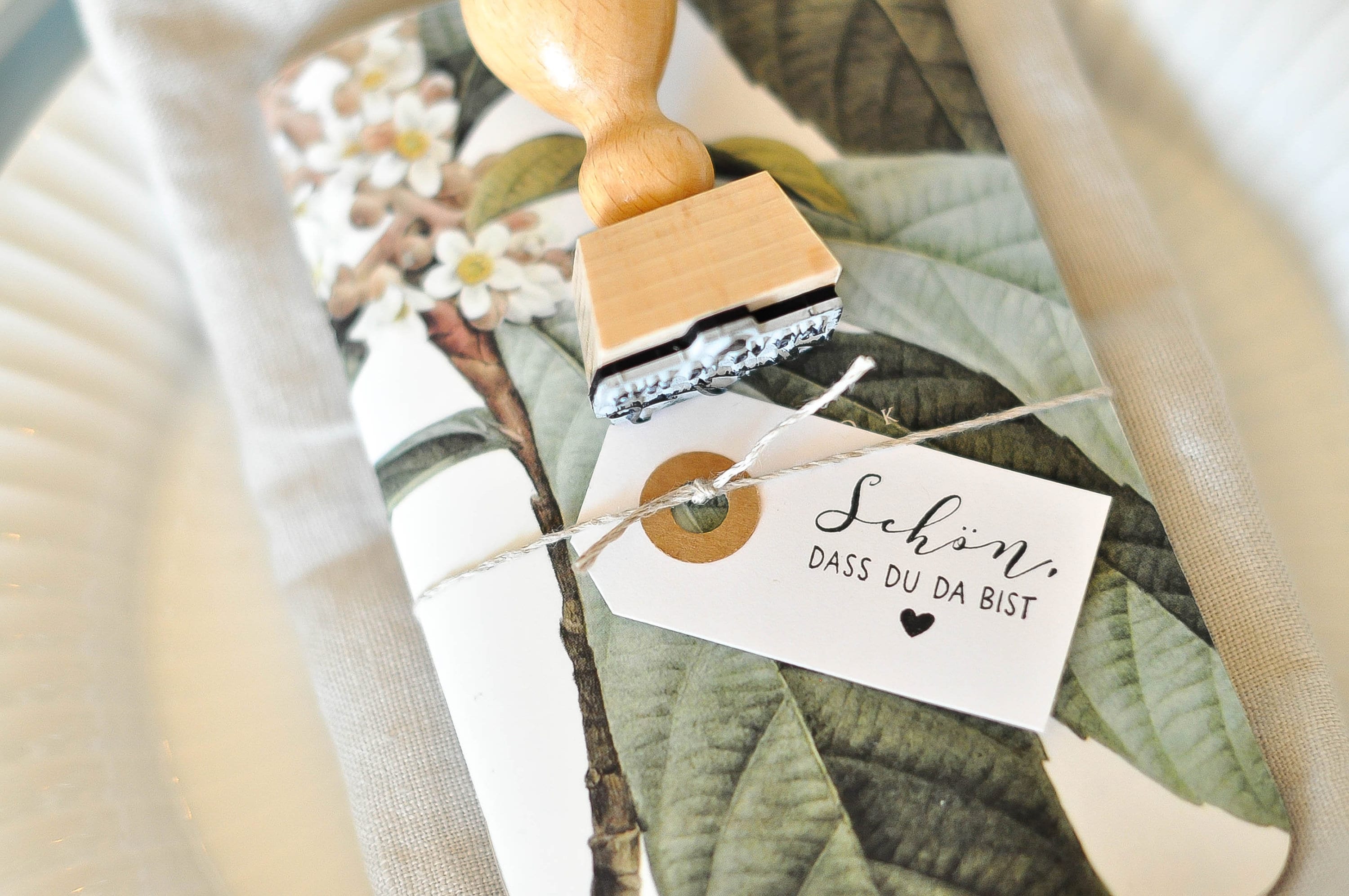 Stempel HOCHZEIT, Schön, dass du da bist, Herz, Hochzeitsstempel