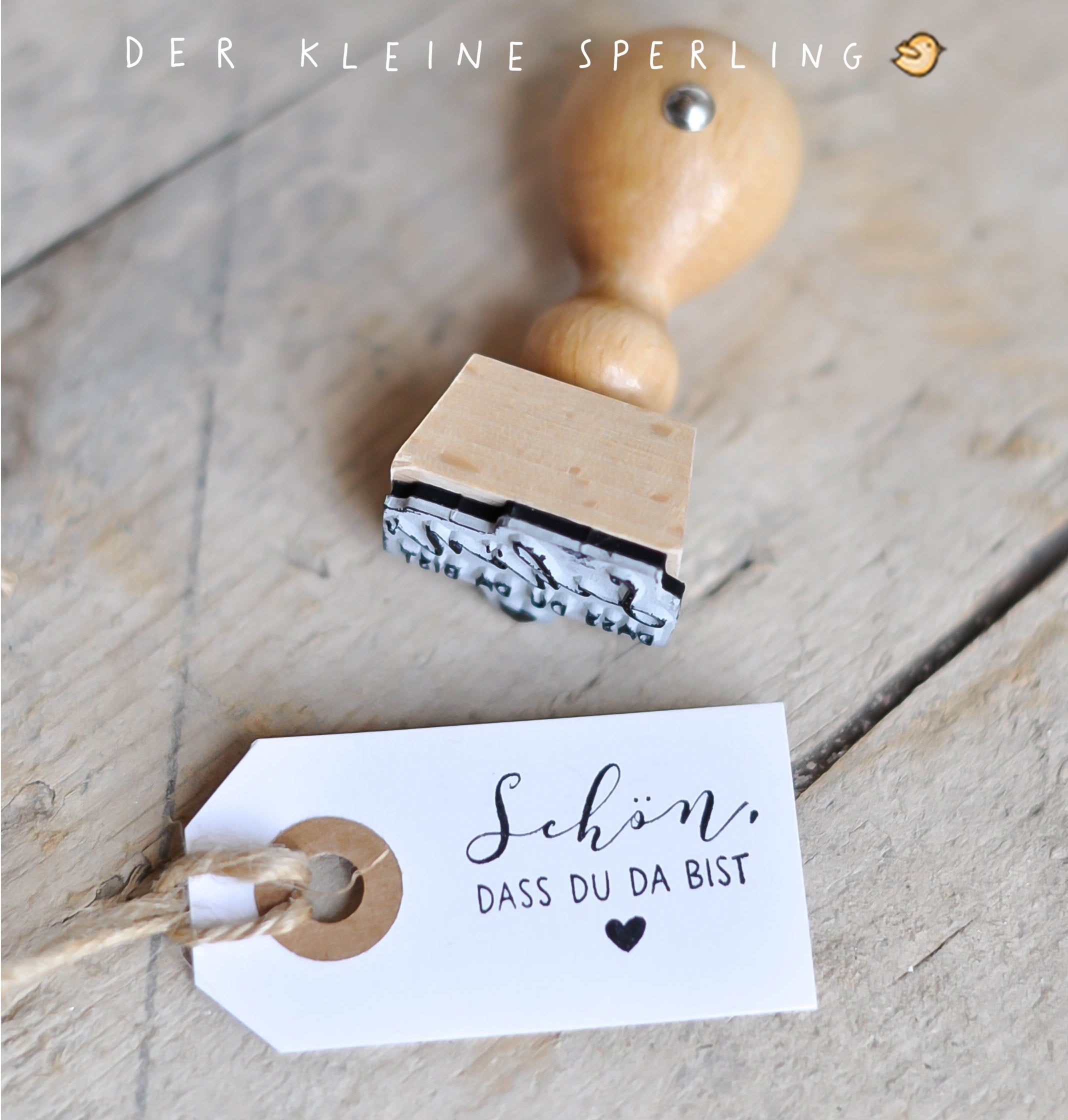 Stempel HOCHZEIT, Schön, dass du da bist, Herz, Hochzeitsstempel