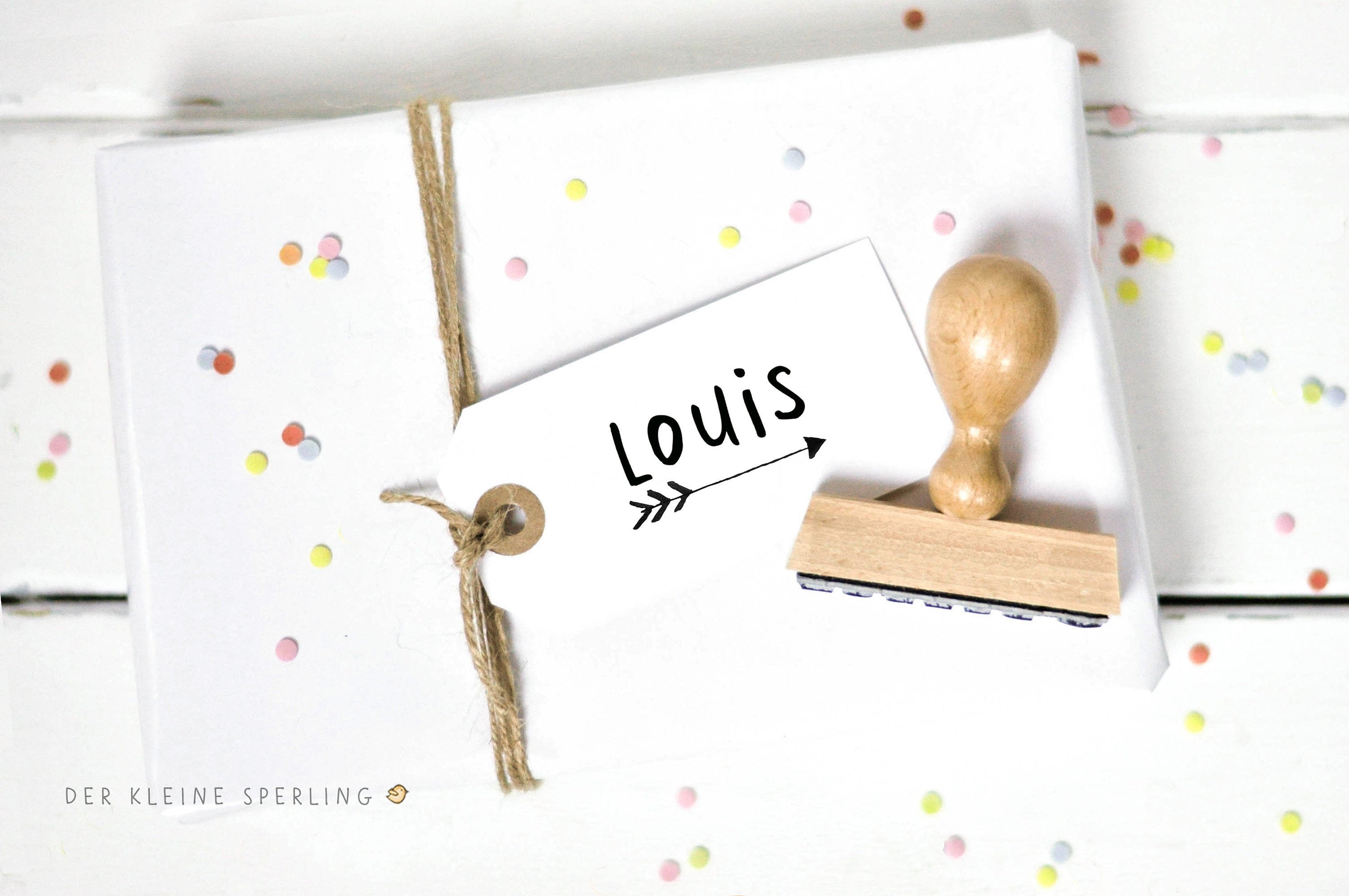 Stempel Kind Name Pfeil, Schulanfang, Schultüte, Einschulung, Geburtstag