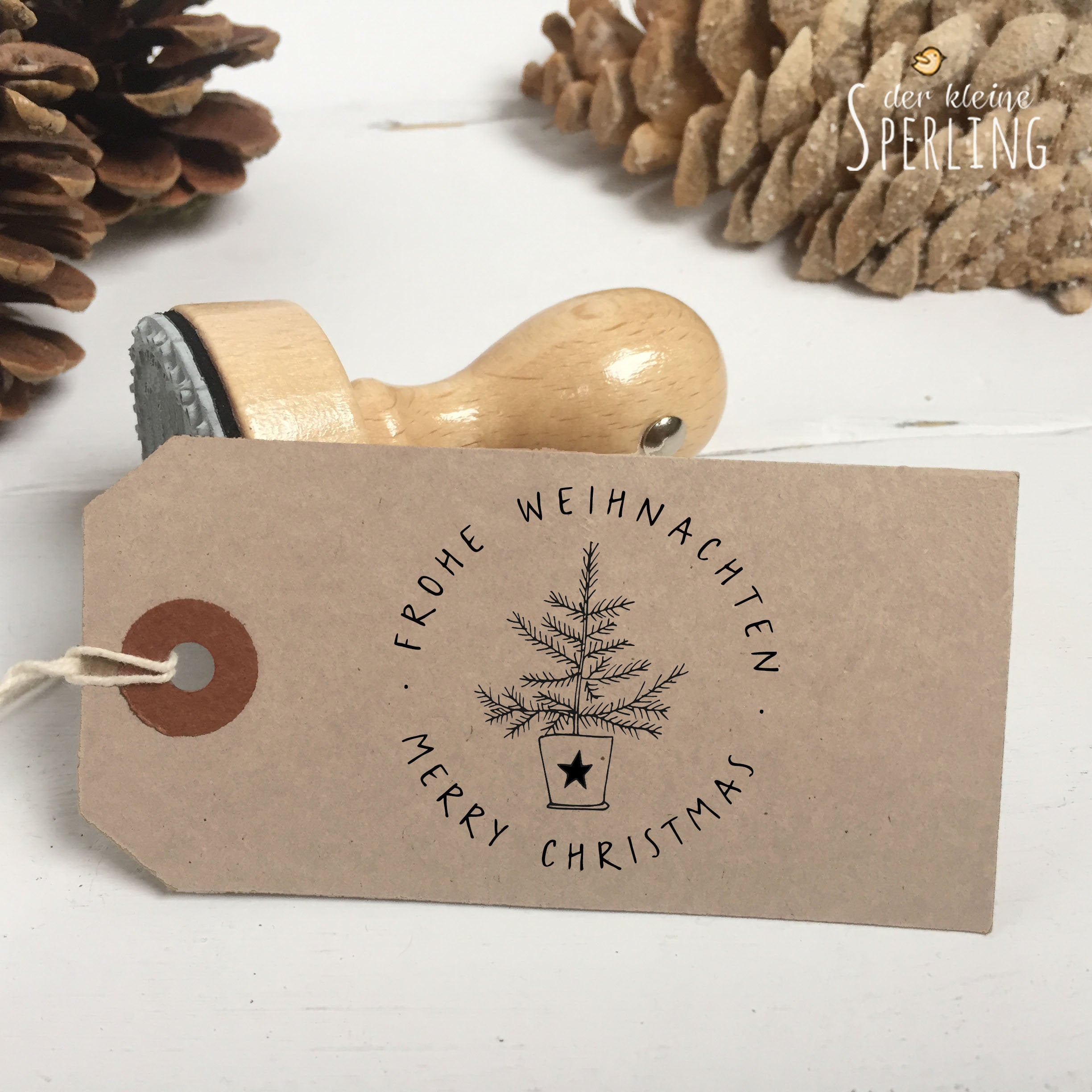 Stempel Frohe Weihnachten | Weihnachtsstempel | Stempel Weihnachten | Merry Christmas | Stempel Weihnachtsbaum