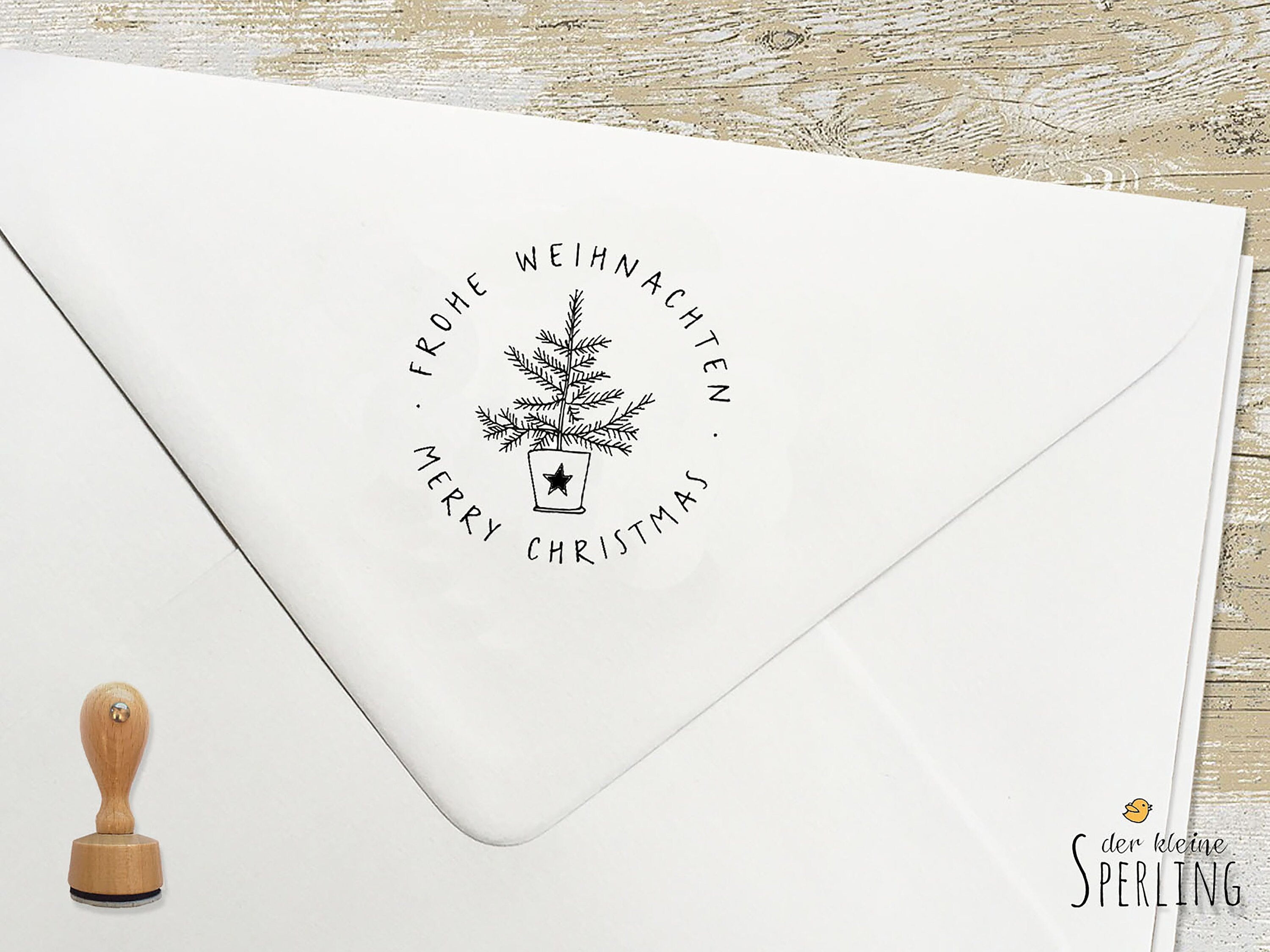 Stempel Frohe Weihnachten | Weihnachtsstempel | Stempel Weihnachten | Merry Christmas | Stempel Weihnachtsbaum