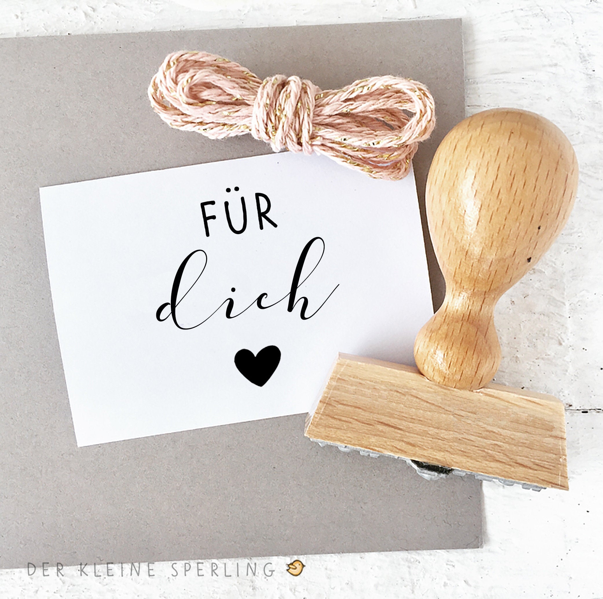 Stempel FÜR DICH mit Herz | Stempel Hochzeit | Stempel Geburtstag | Stempel Geschenk