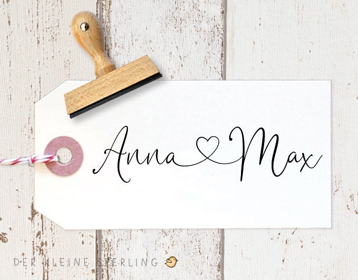 Stempel HOCHZEIT Name, Herz verbunden, Hochzeitseinladung, Hochzeitsstempel, Stempel Hochzeit, personalisiert, Hochzeit Stempel