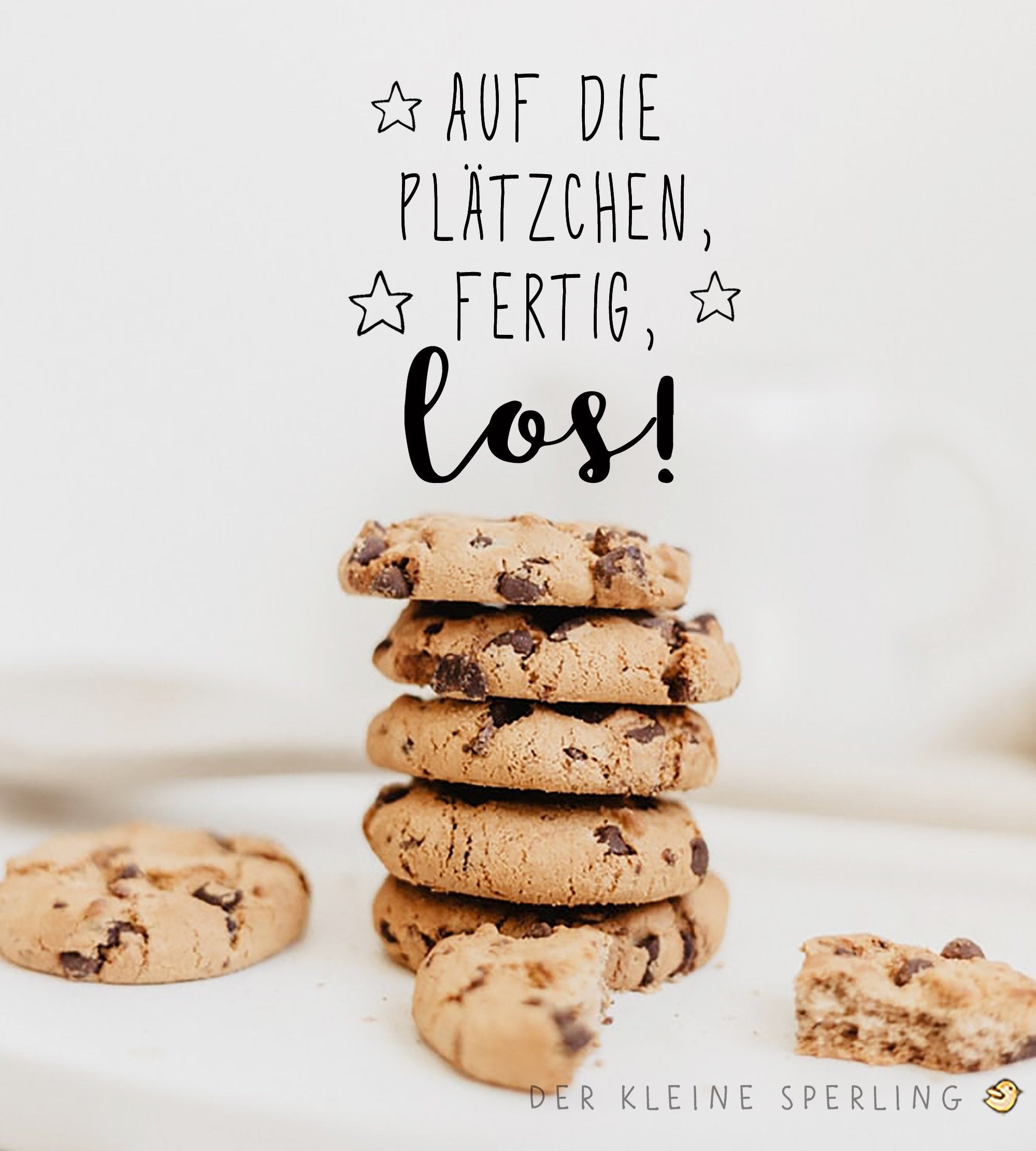 Stempel AUF DIE PLÄTZCHEN, fertig los | Stempel Weihnachten | Weihnachtsstempel