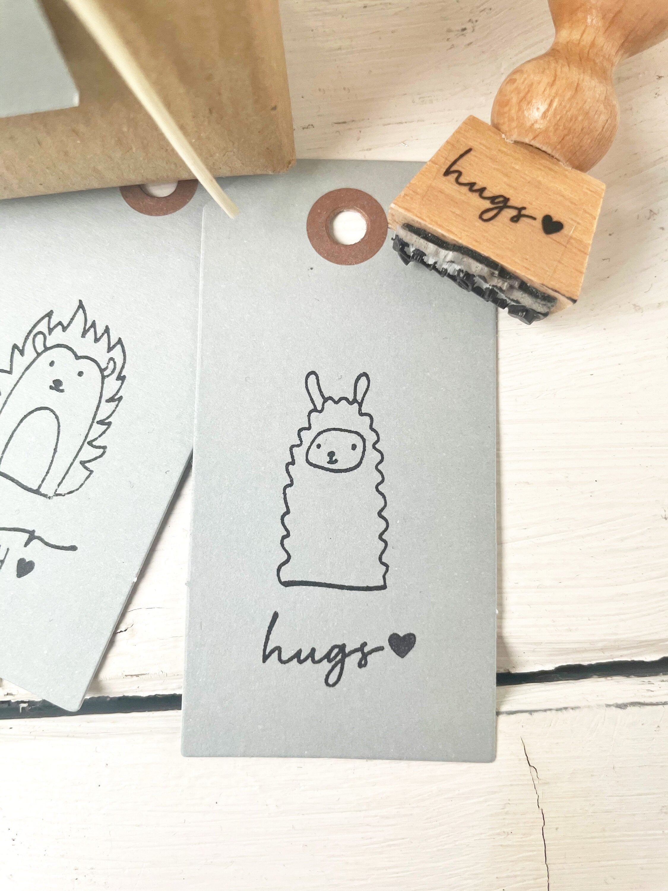 Stempel hugs mit Herz, Stempel für deinen liebsten Menschen