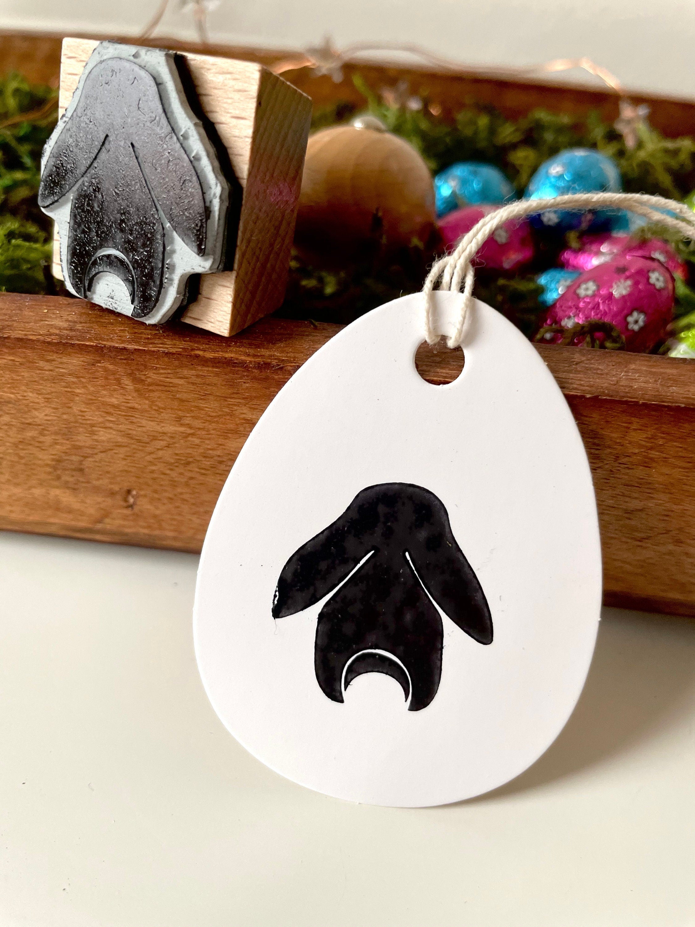 Stempel Osterhase mit Schlappohren, Osterstempel, Stempel Ostern, Stempel Hase