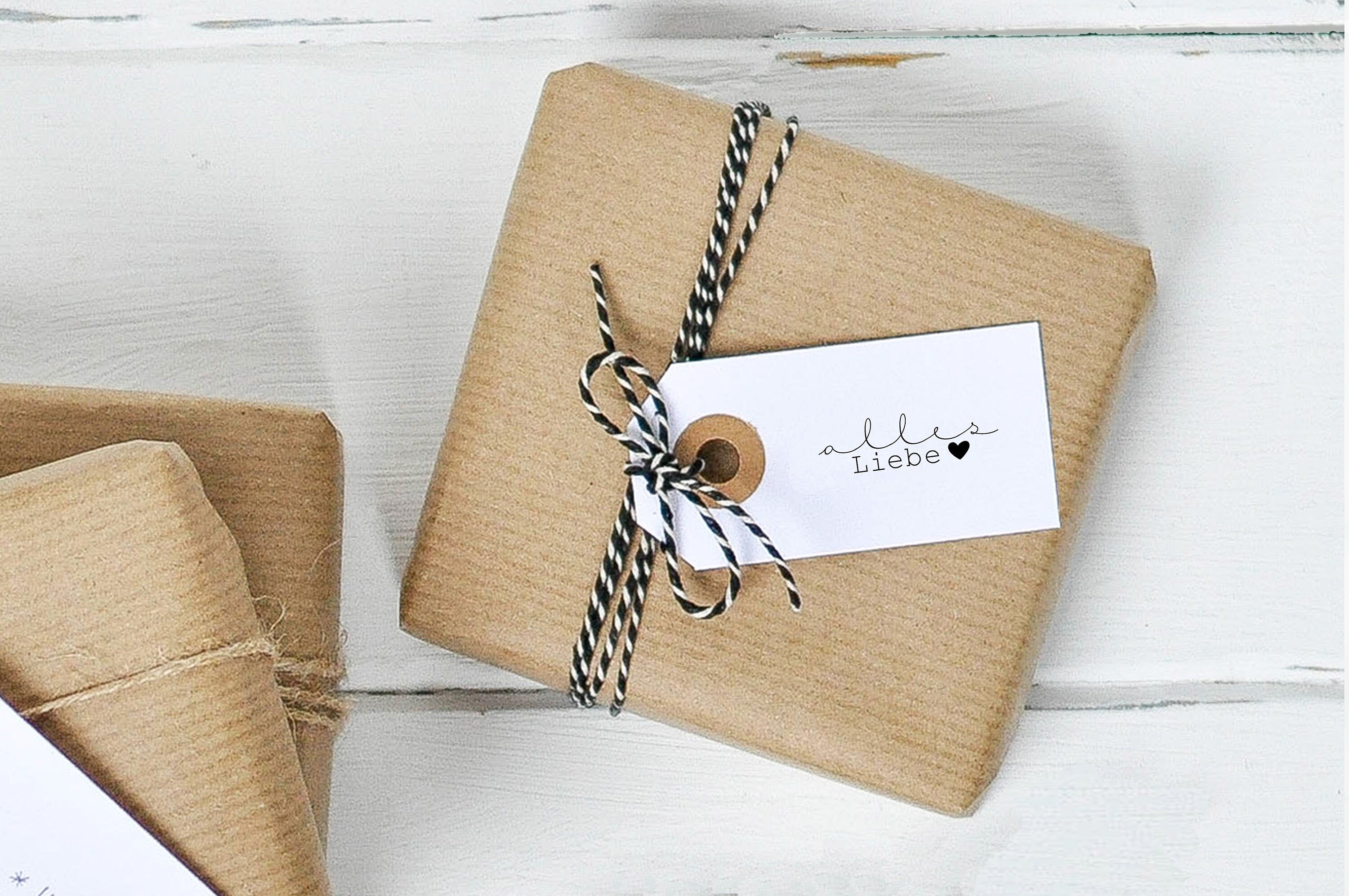 Stempel "alles Liebe" mit Herz, Stempel Geschenk, Stempel Hochzeit