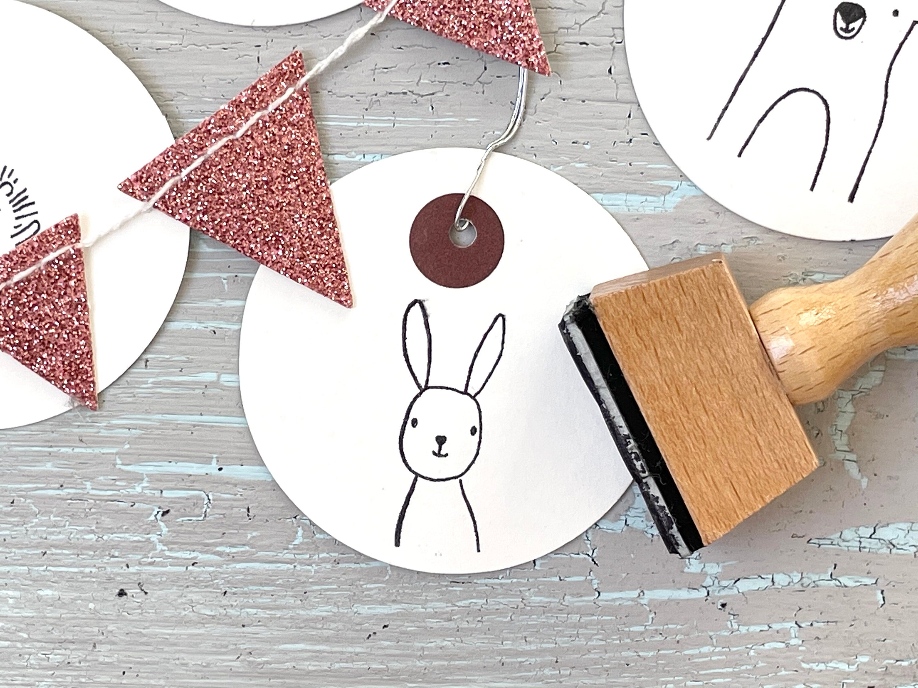 Stempel Hase | Stempel Waldtier | Kindergeburtstag | Schulanfang