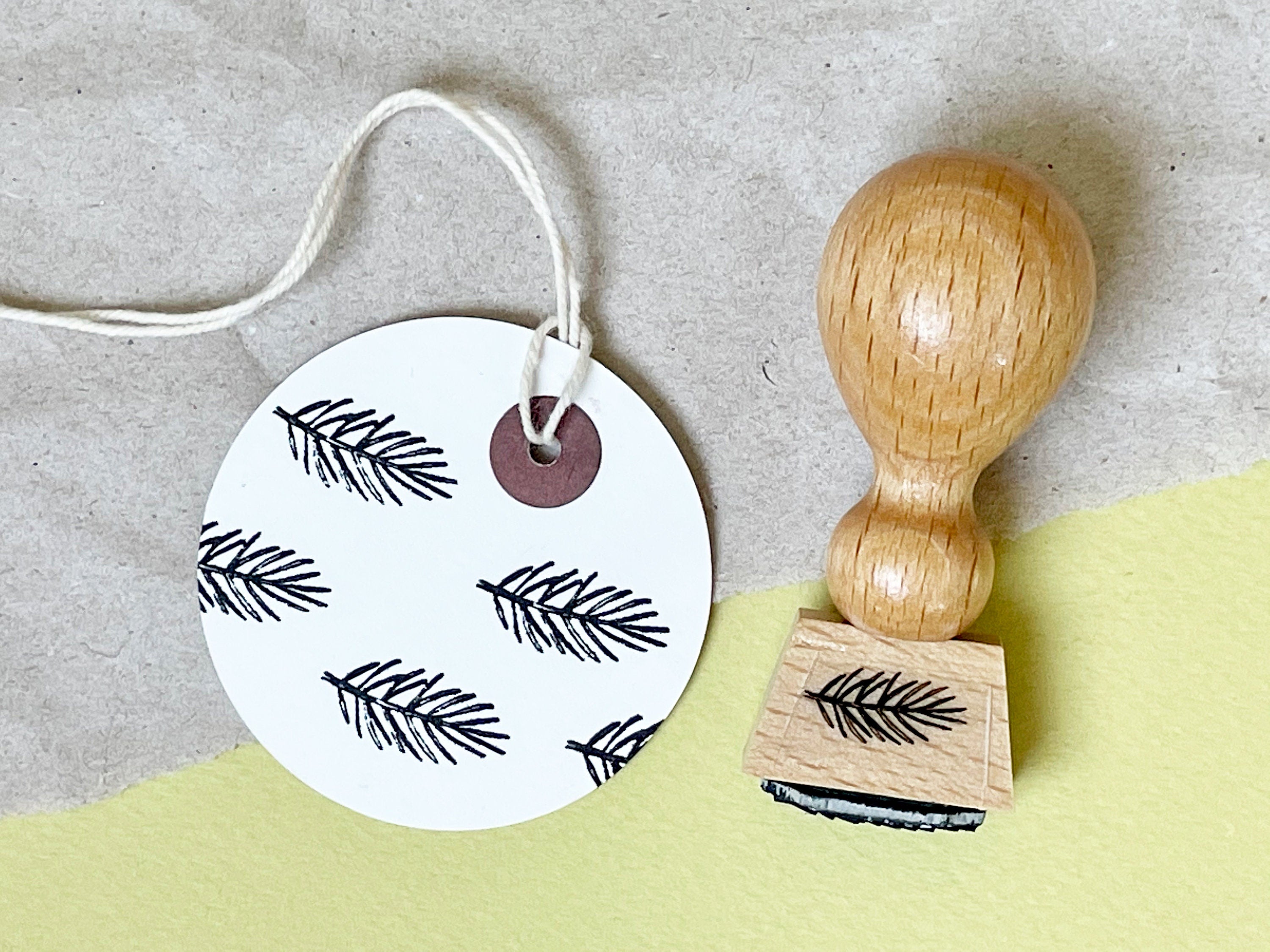 Stempel Tannenzweig | Stempel Blatt | Stempel Weihnachten | Herbst Stempel