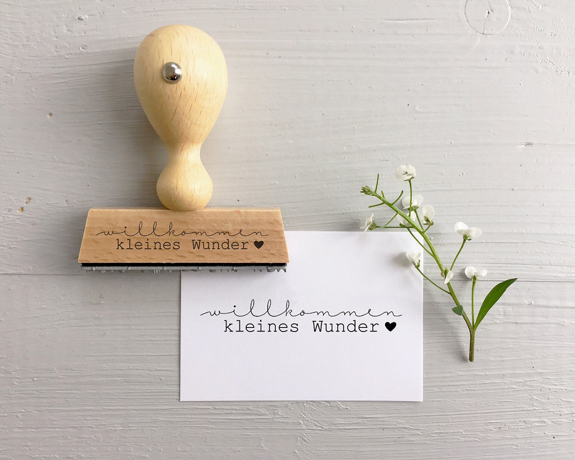 Stempel willkommen kleines Wunder | Baby Geburt