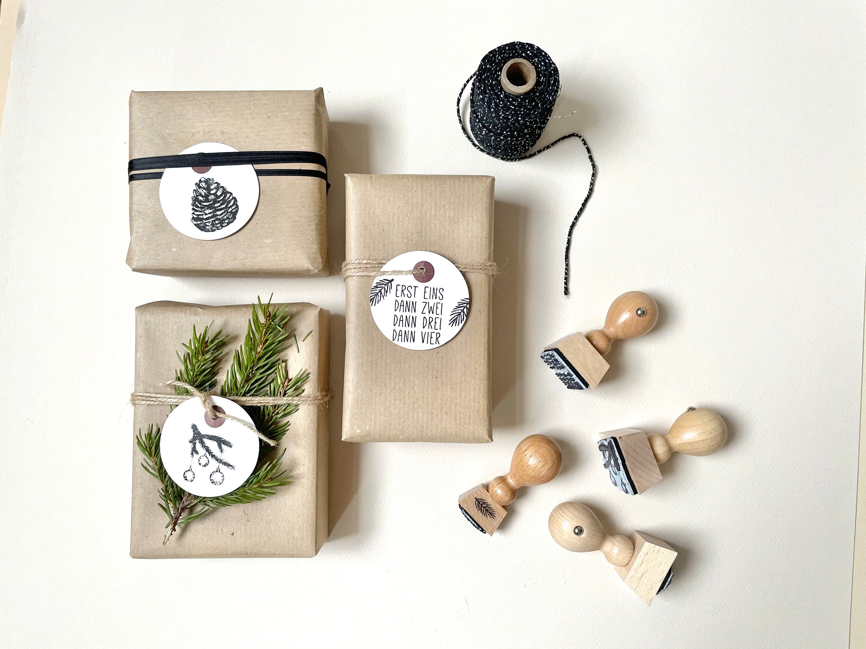 Stempel Weihnachten | Textstempel "Erst eins dann zwei ..." | Weihnachtsstempel | Adventskalender