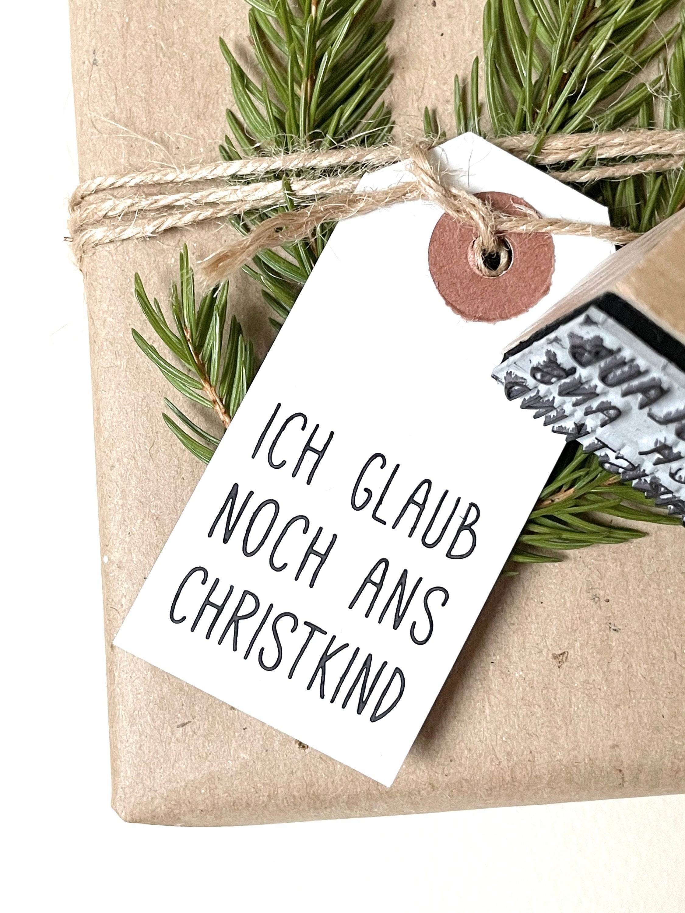 Stempel Weihnachten | Textstempel "Ich glaub noch ans Christkind" | Weihnachtsstempel | Adventskalender